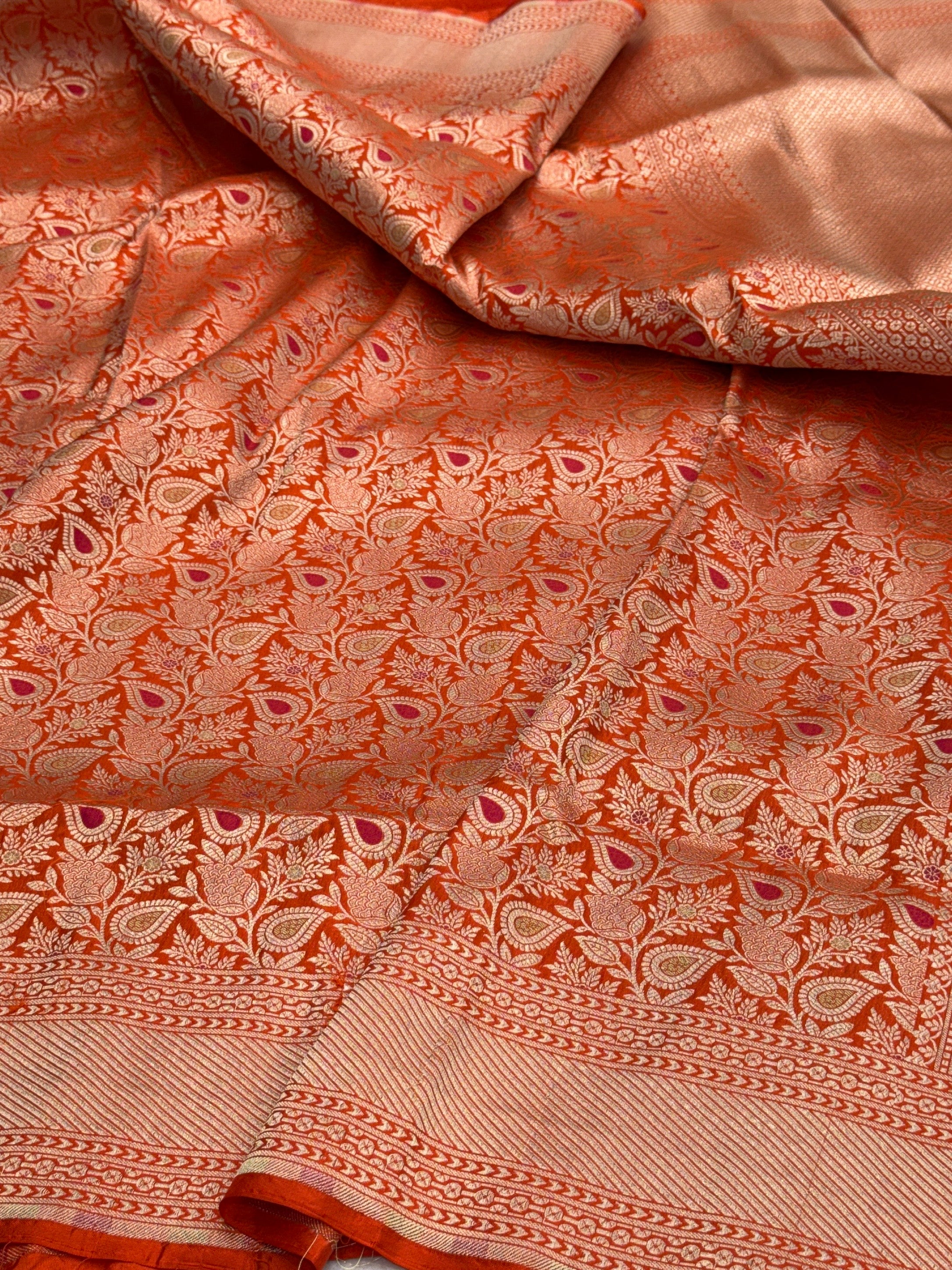 Banarasi Minakari Pure Silk Brocade Saree