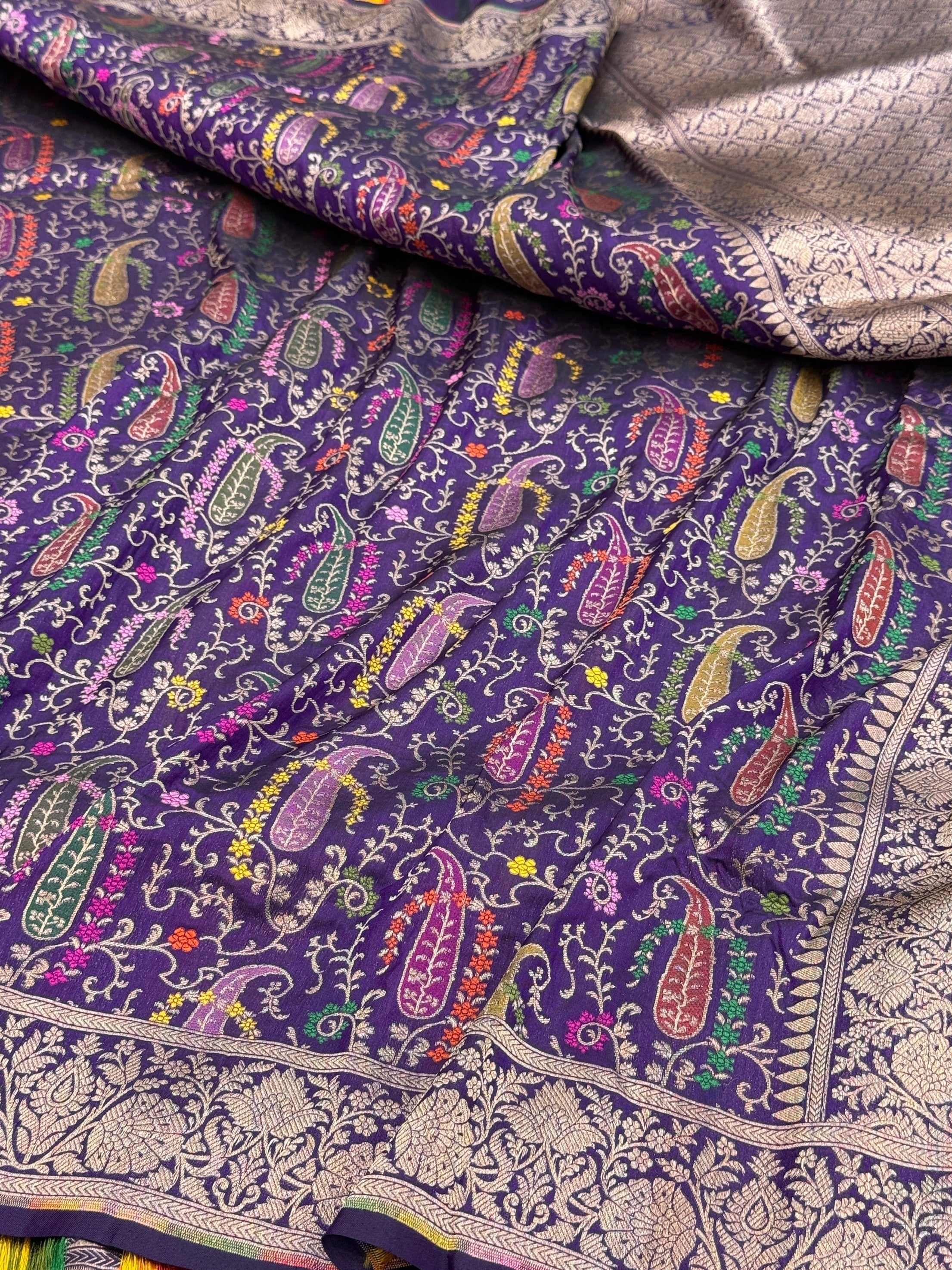Banarasi Tilfi Minakari Pure Katan Silk Saree