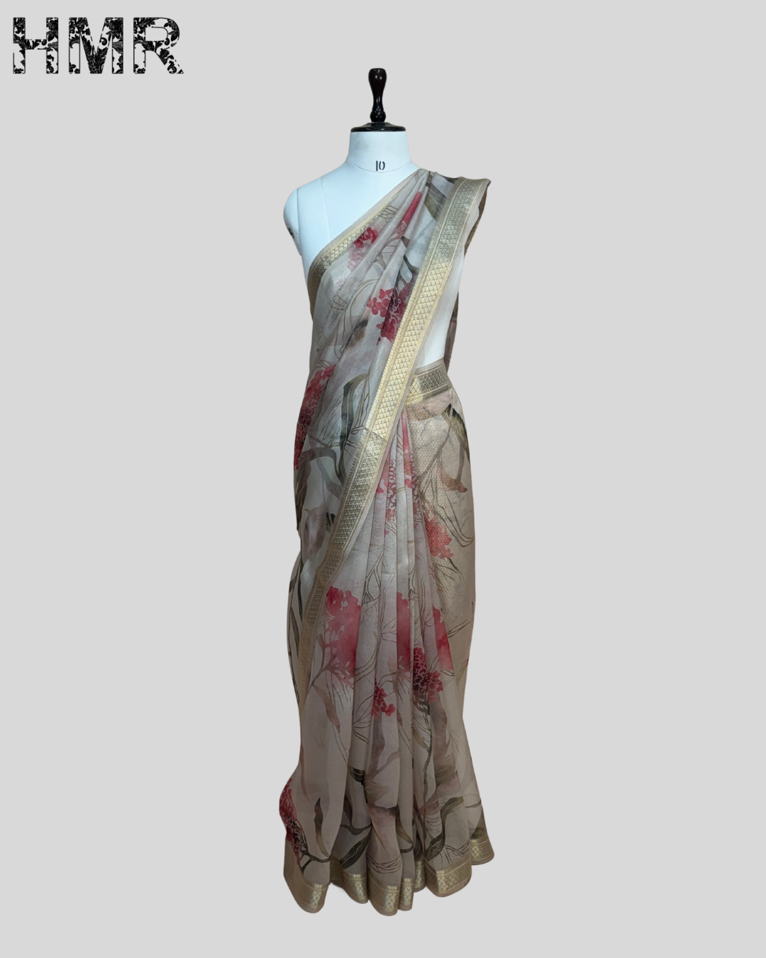 Printed Pure Organza Silk Saree