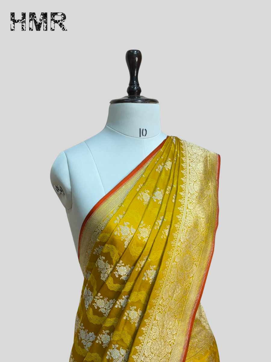 Handwoven Banarasi Satin Tanchoi Silk Saree