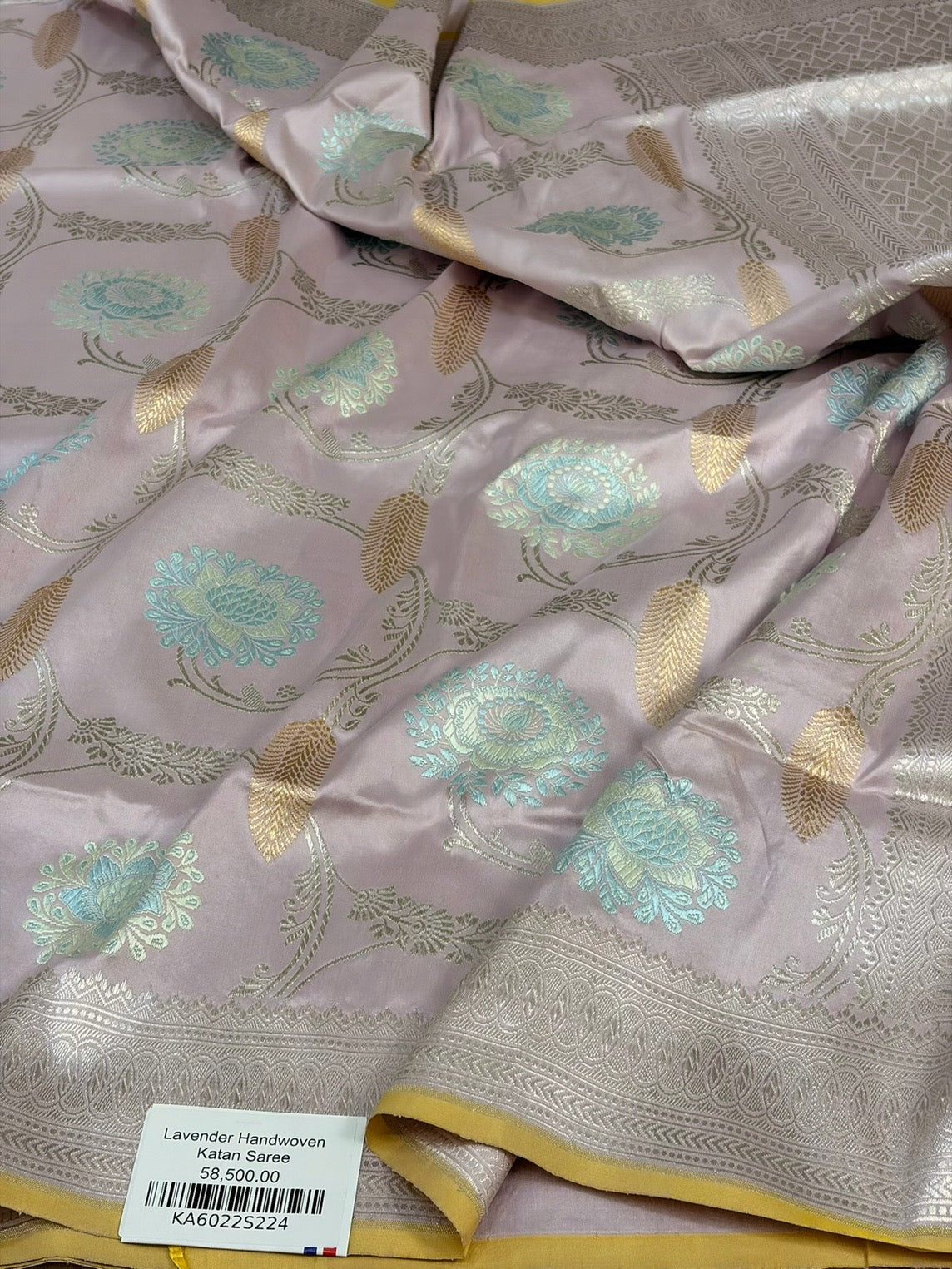 Mauve Handwoven Pure Banarasi Katan Silk Saree