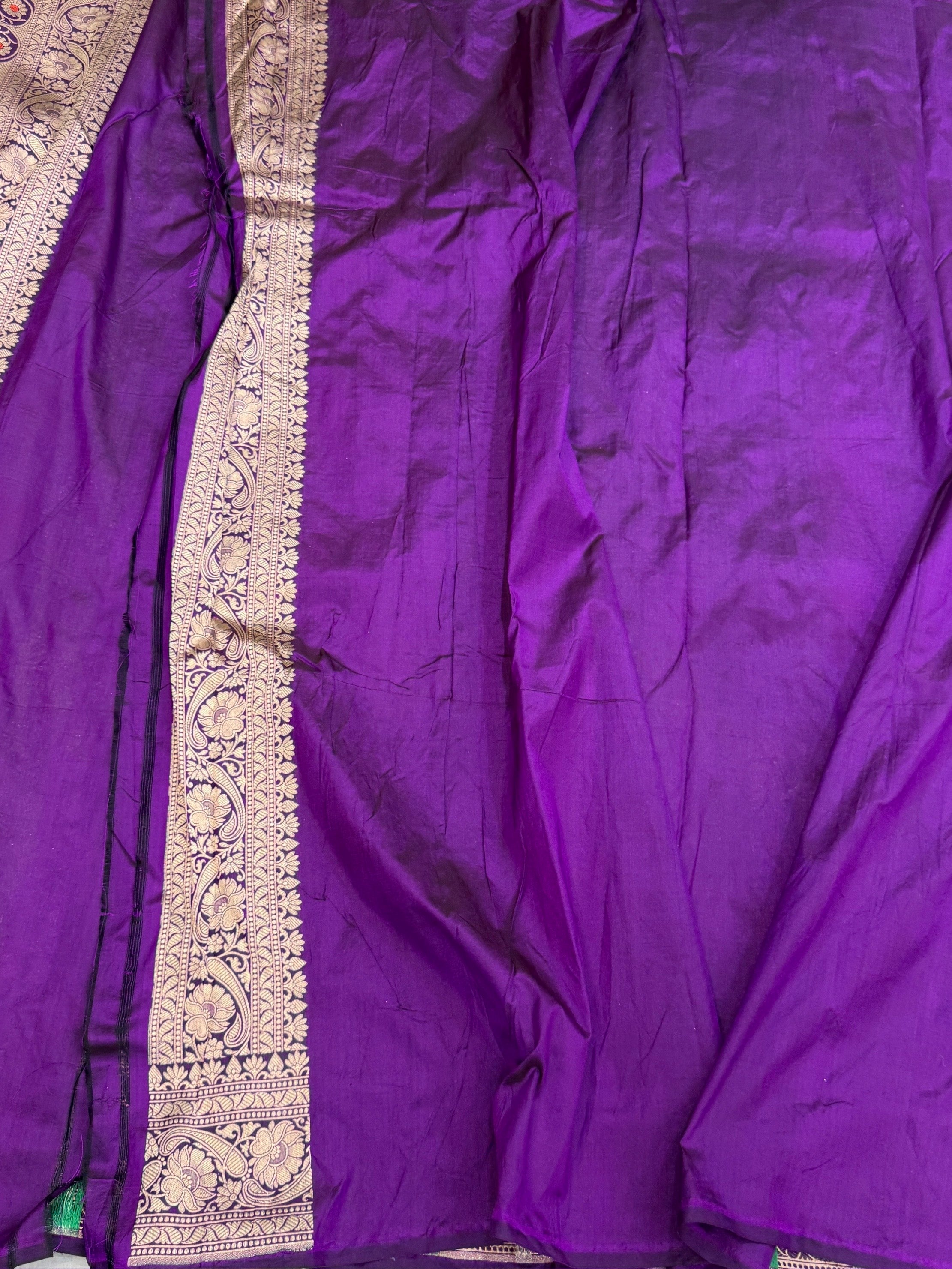 Purple Banarasi Minakari Pure Katan Silk Saree | Pure Silk | Minakari Work | | Banarasi Katan Silk Saree