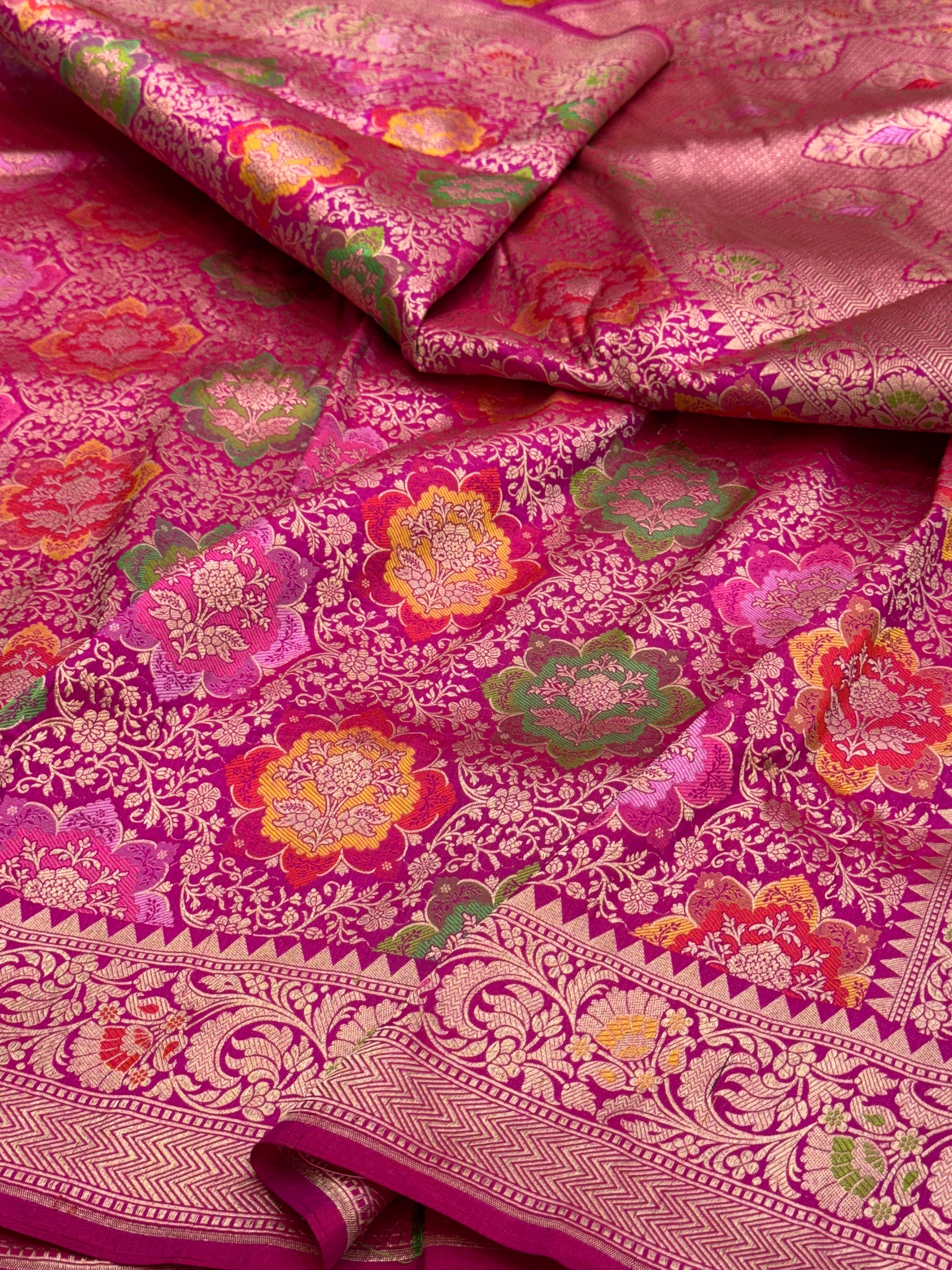 Banarasi Tilfi Minakari Pure Katan Silk Saree