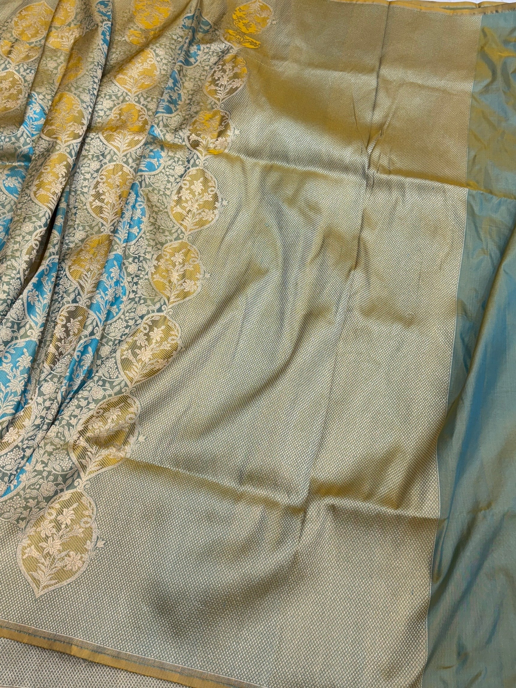 Banarasi Minakari Pure Silk Brocade Saree | 100% Pure Katan Silk Handwoven in Banaras