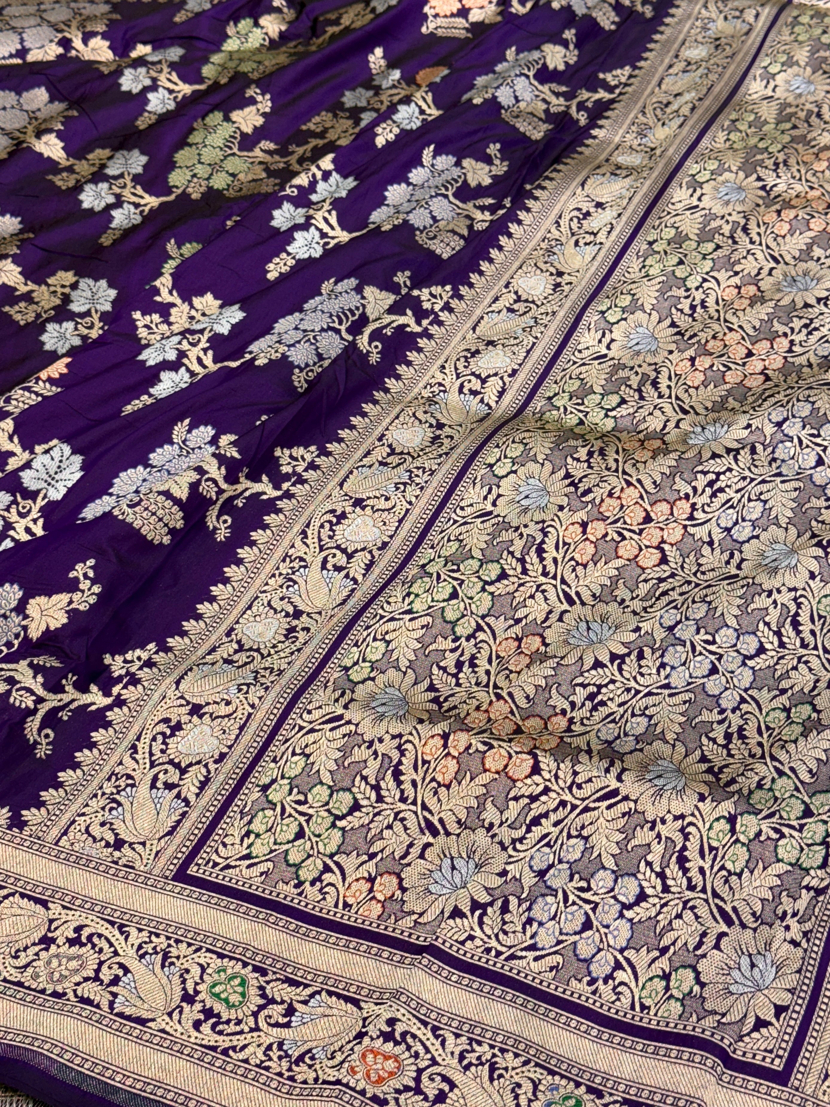 Banarasi Tilfi Minakari Pure Katan Silk Saree