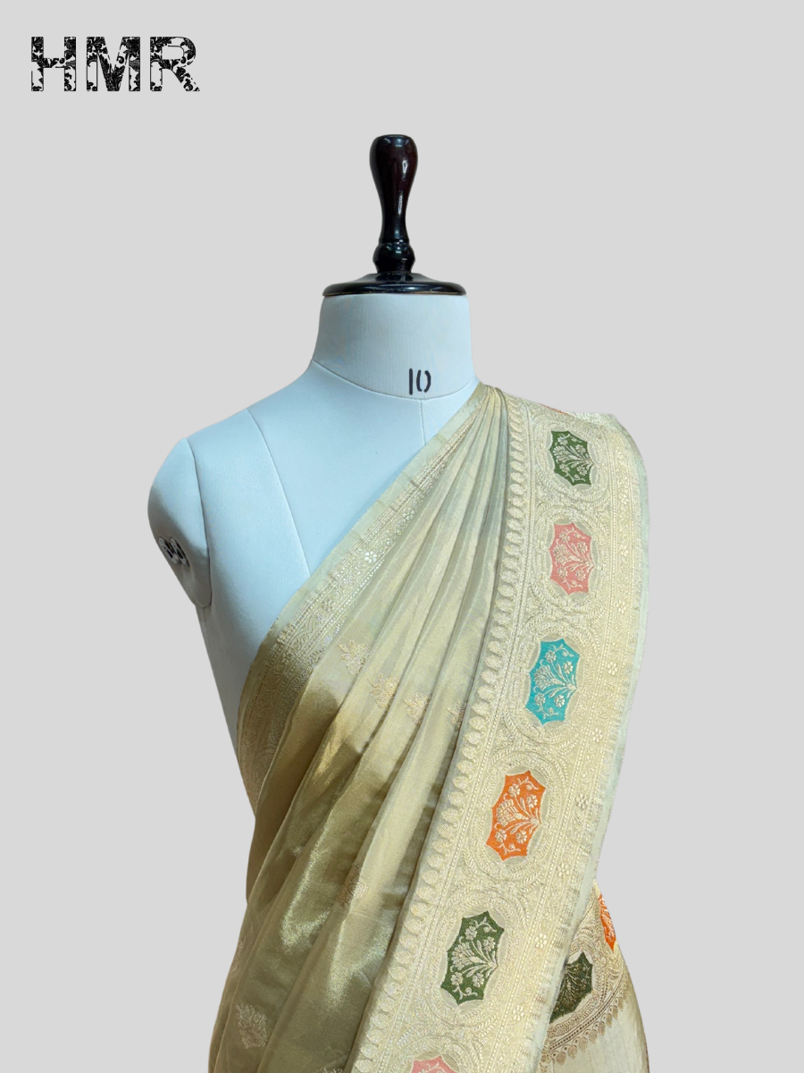 Handwoven Pure Banarasi Tissue Saree