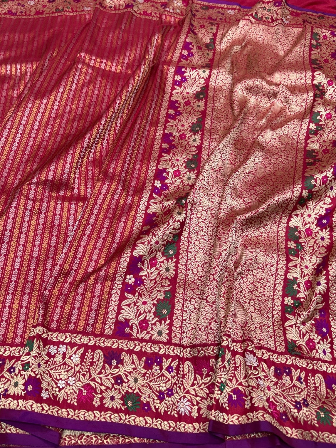 Red Handwoven Pure Banarasi Silk Saree
