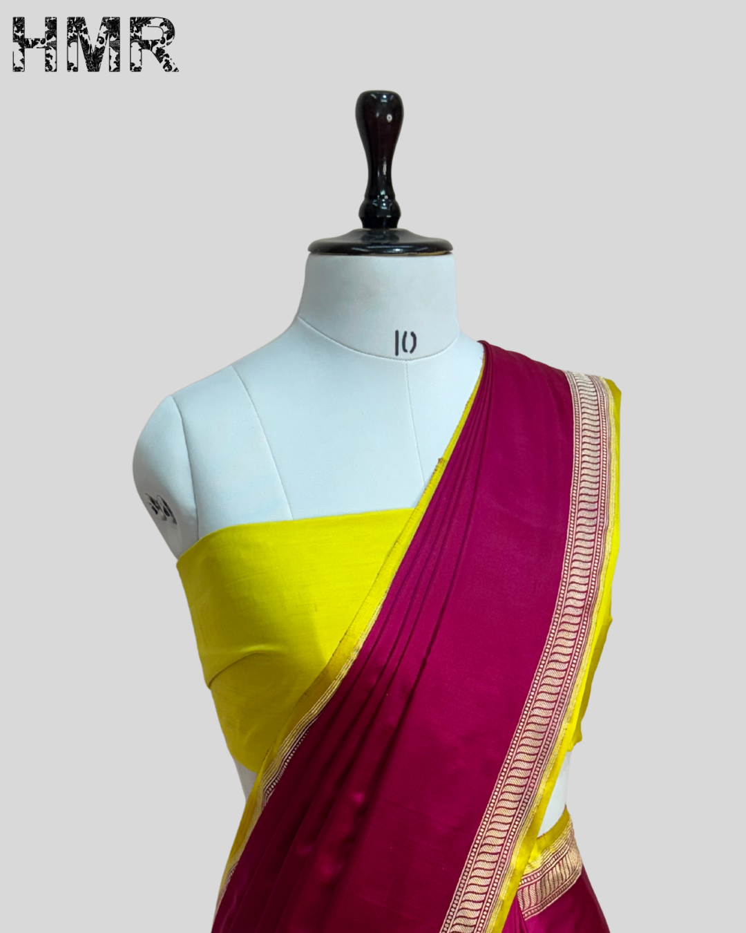Rani Pink Handwoven Pure Banarasi Mashru Satin Silk Saree