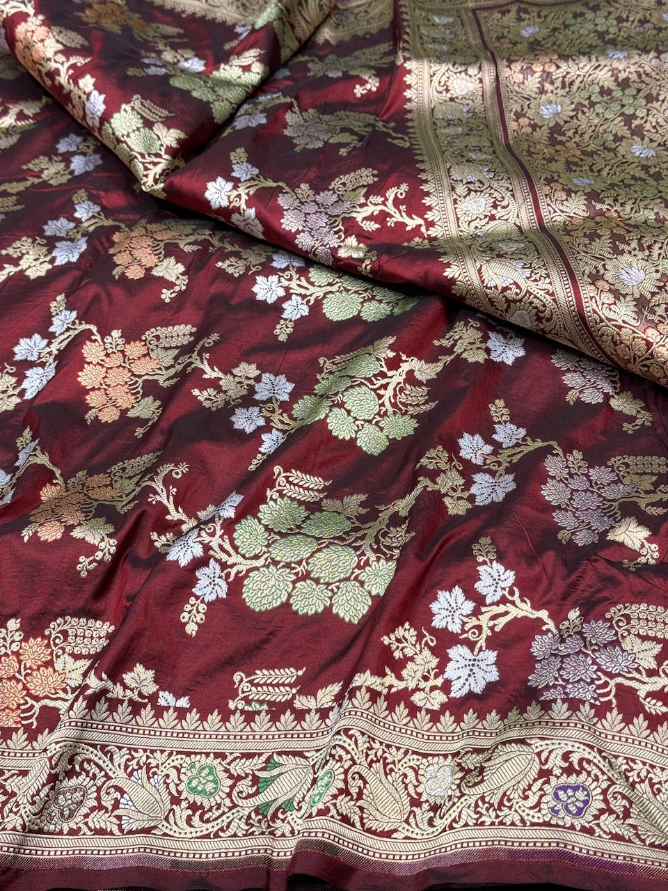 Banarasi Tilfi Minakari Pure Katan Silk Saree