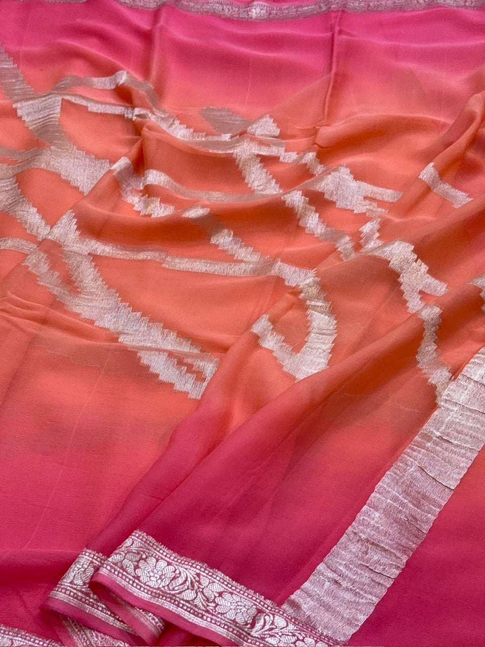 Pure Chiffon Georgette Saree