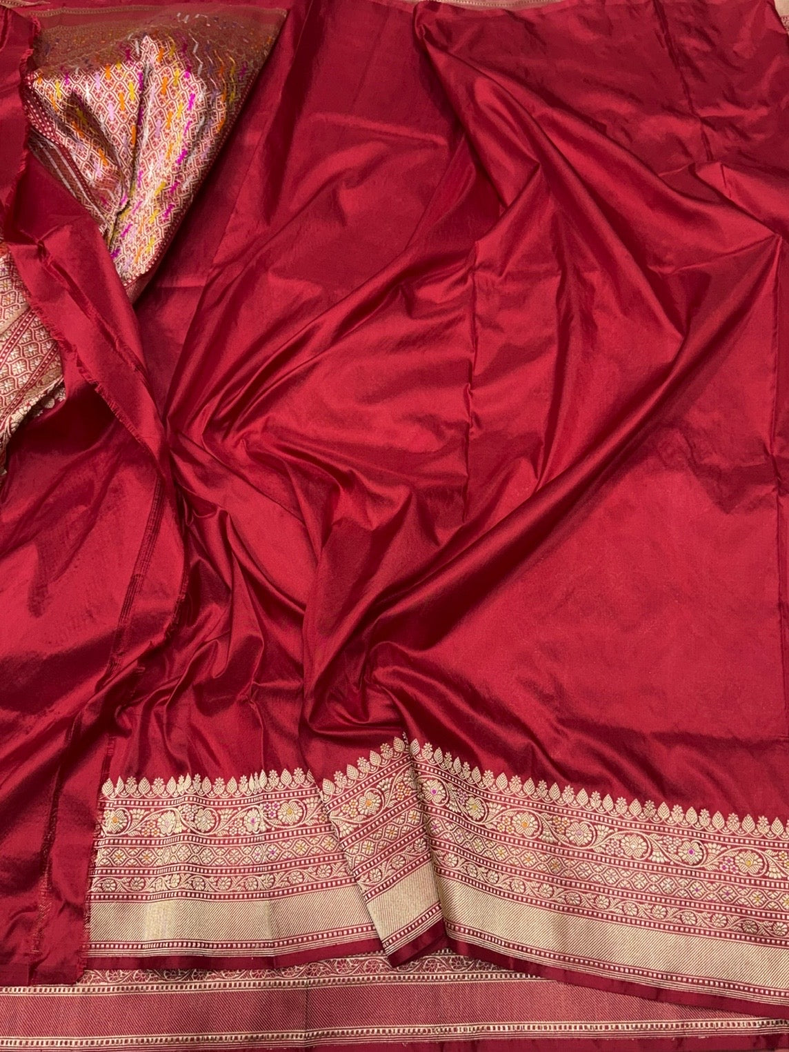 Red Handwoven Pure Banarasi Silk Saree