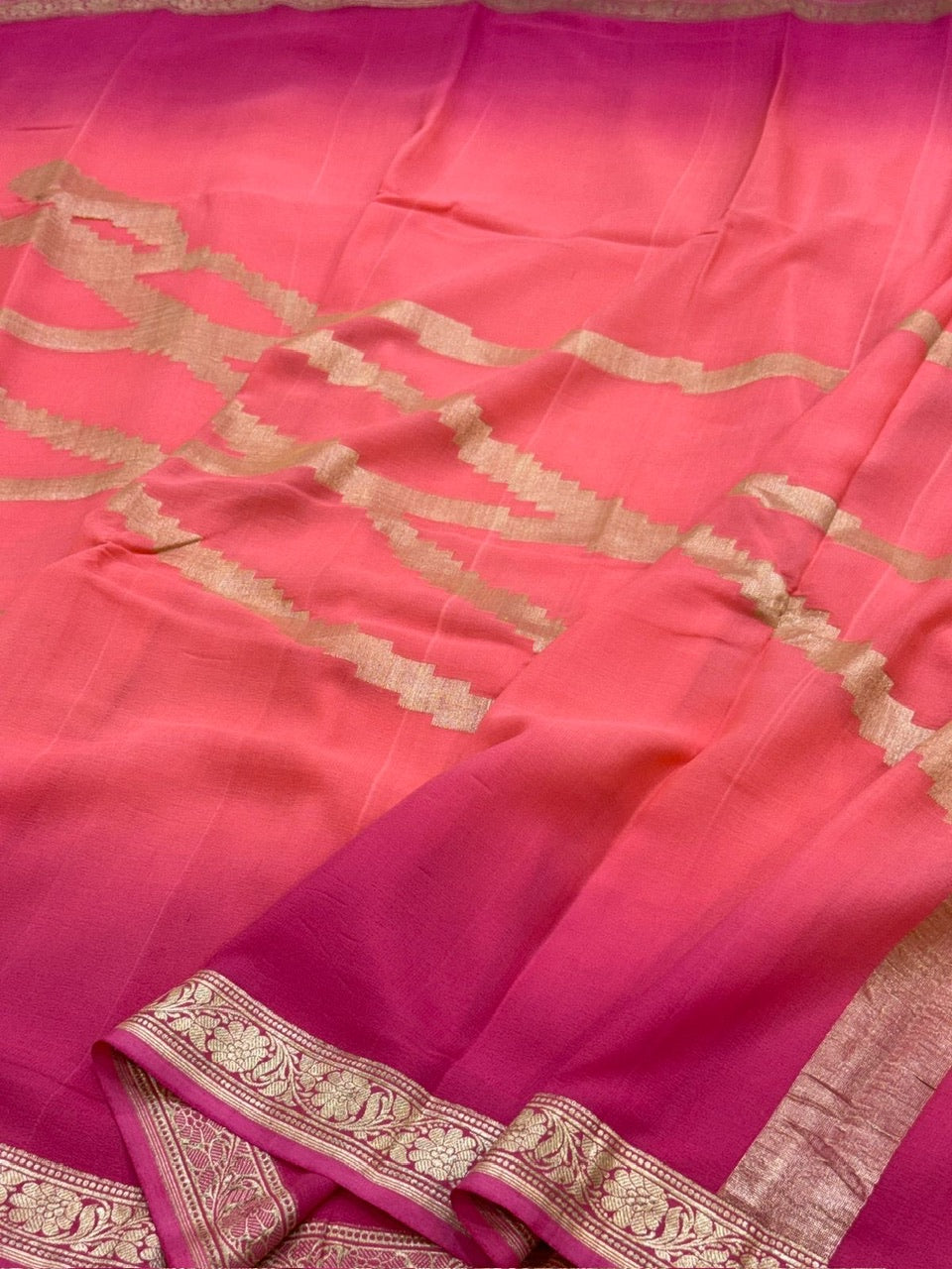 Pure Chiffon Georgette Saree