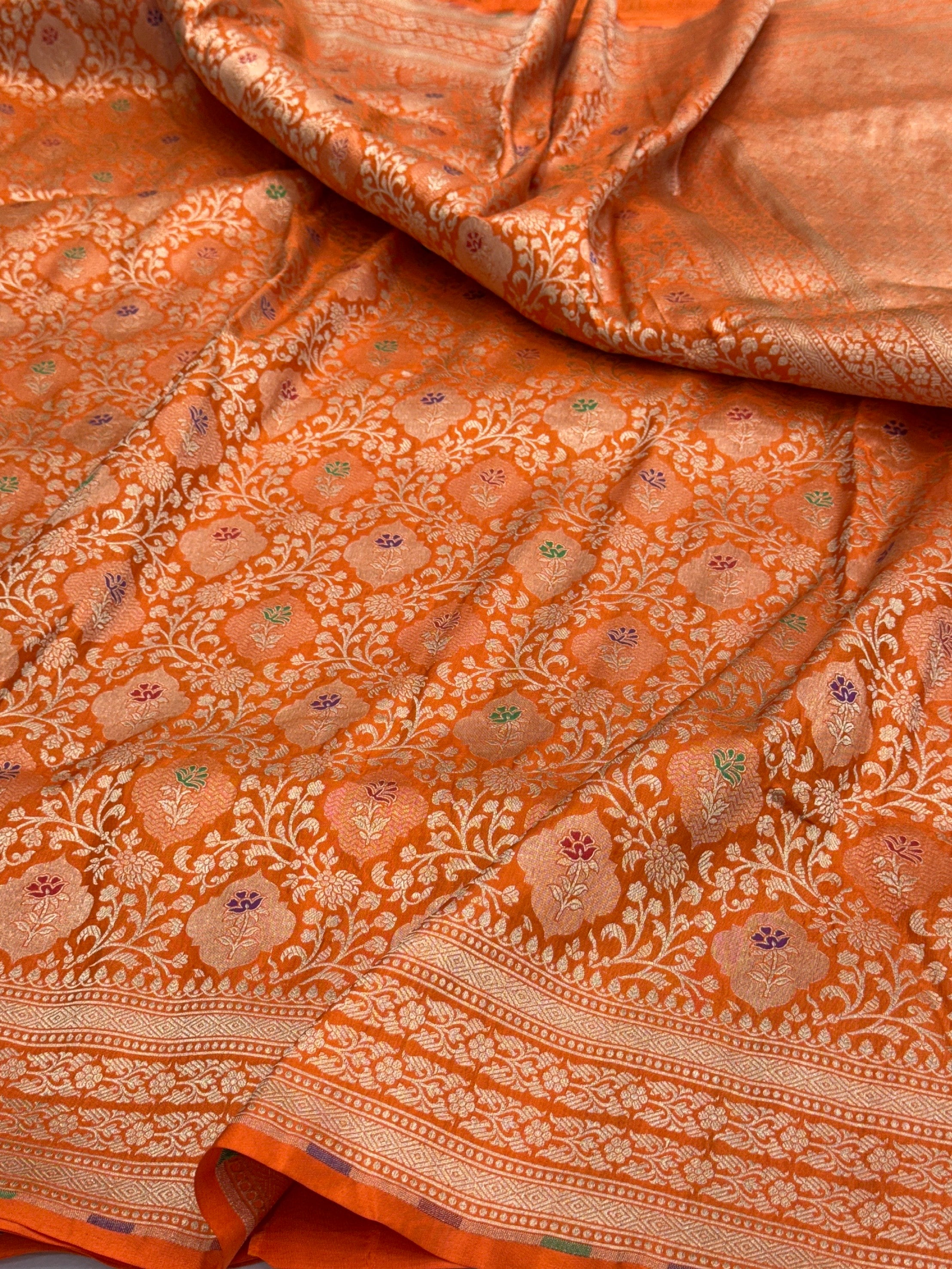 Banarasi Minakari Pure Katan Silk Brocade Saree