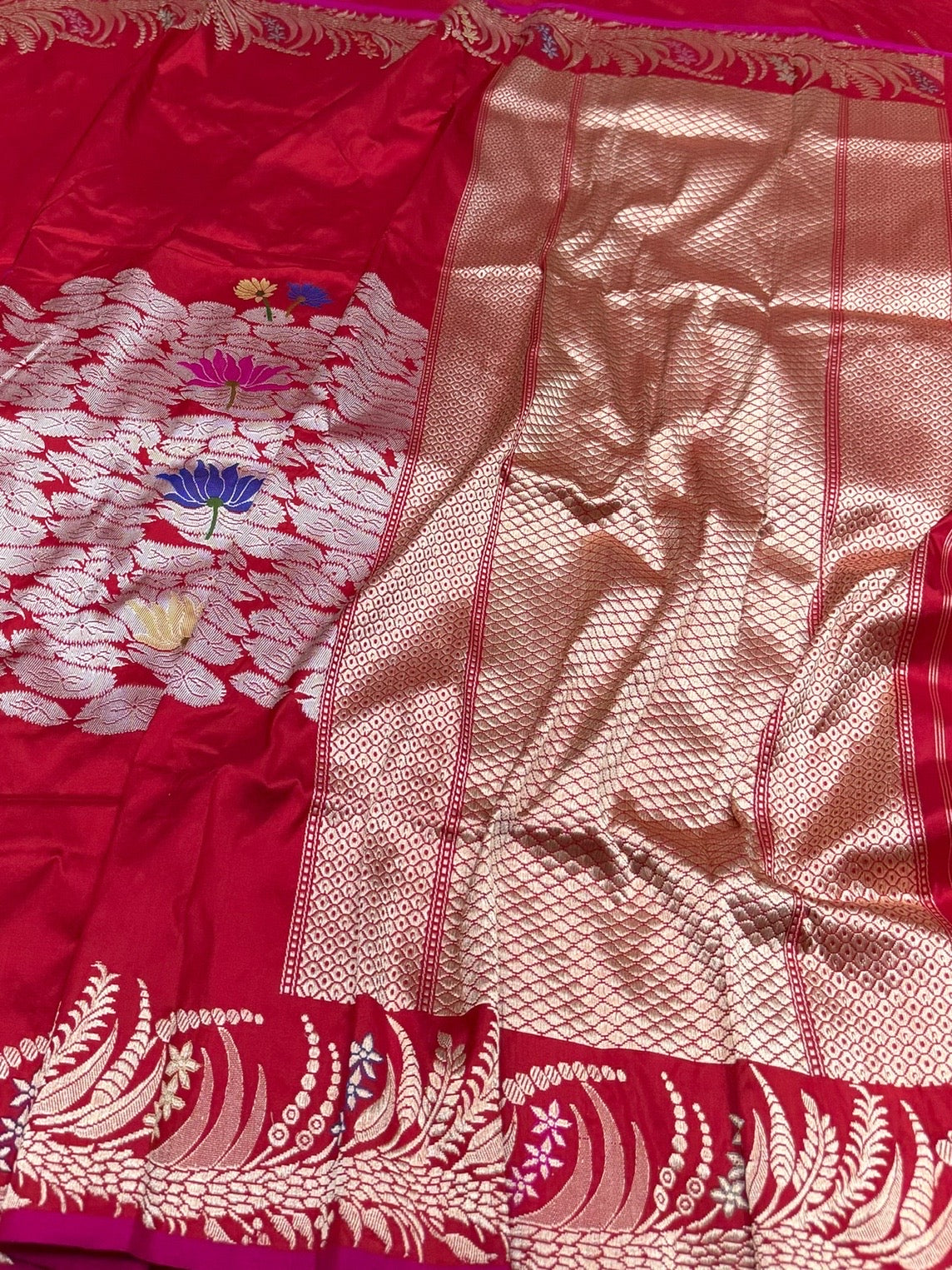 Red Handwoven Banarasi Pure Silk Saree