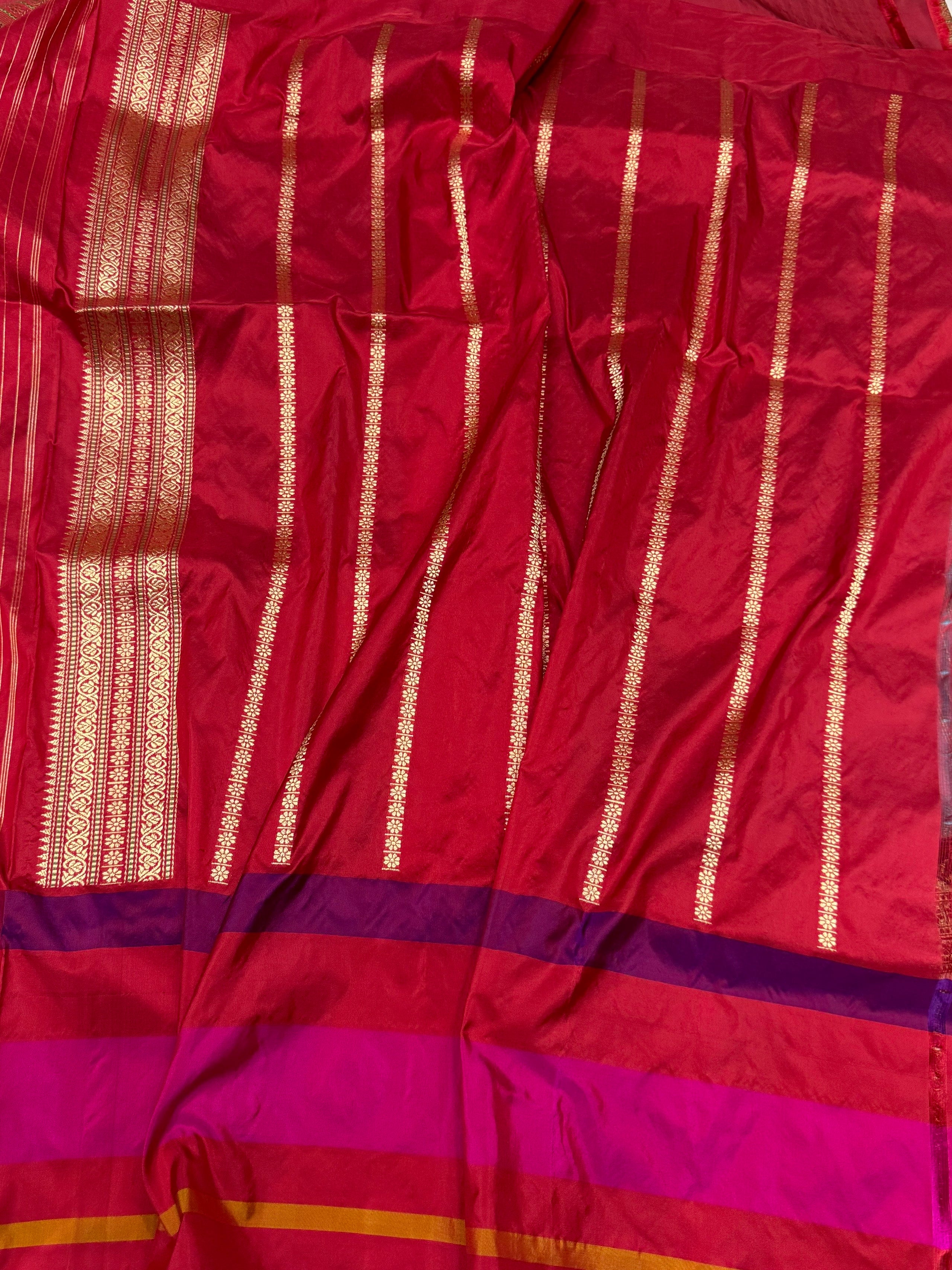 Sky Blue Handwoven Pure Organza Silk Saree