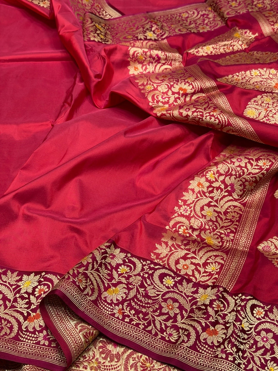 Red Handwoven Pure Banarasi Silk Saree