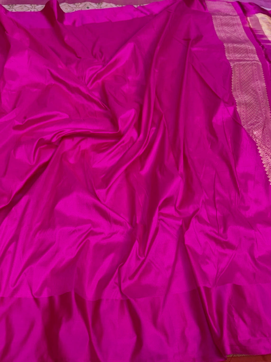 Baby Pink Handwoven Banarasi Pure Silk Brocade Saree