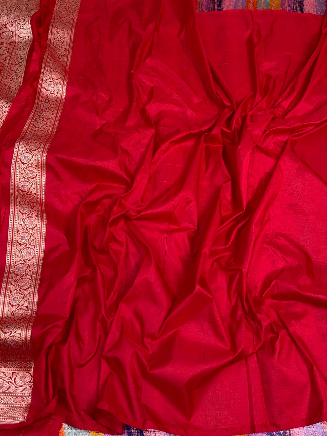 Red Rangkaat Banarasi Pure Katan Silk Saree