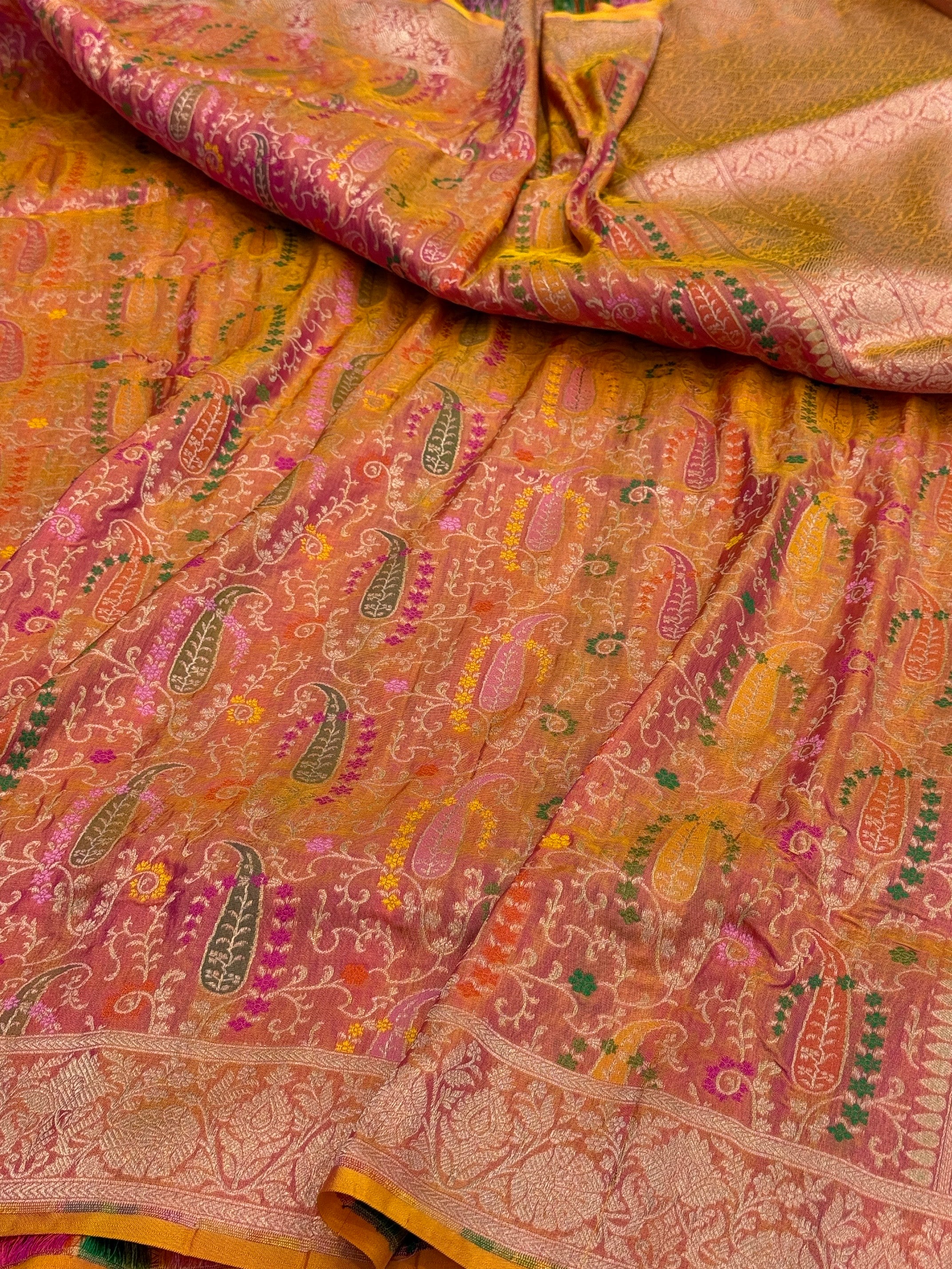 Banarasi Tilfi Minakari Pure Katan Silk Saree