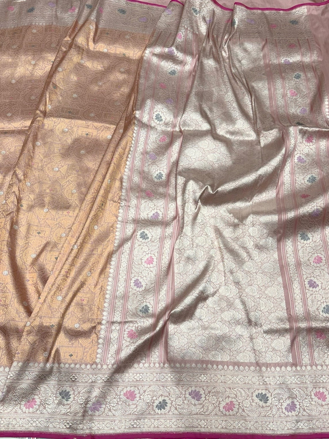 Mauve Handwoven Banarasi Pure Silk Brocade Saree