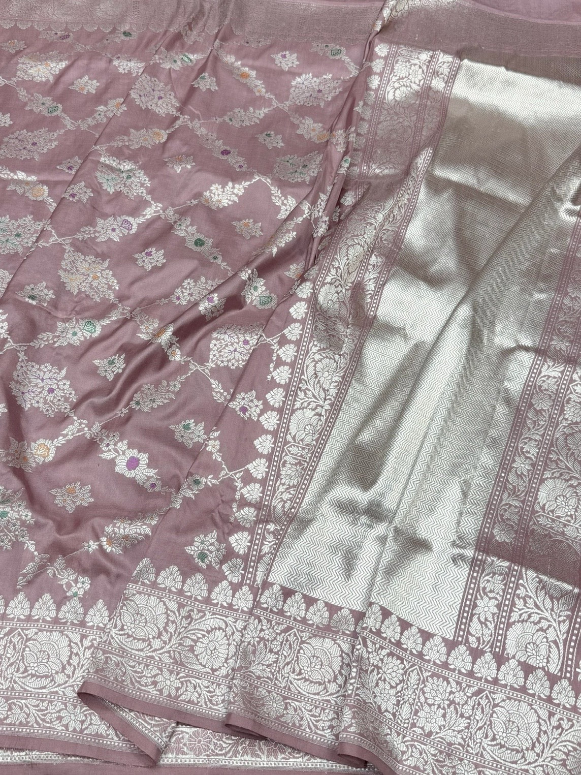 Gajiri Pink Handwoven Pure Banarasi Silk Saree