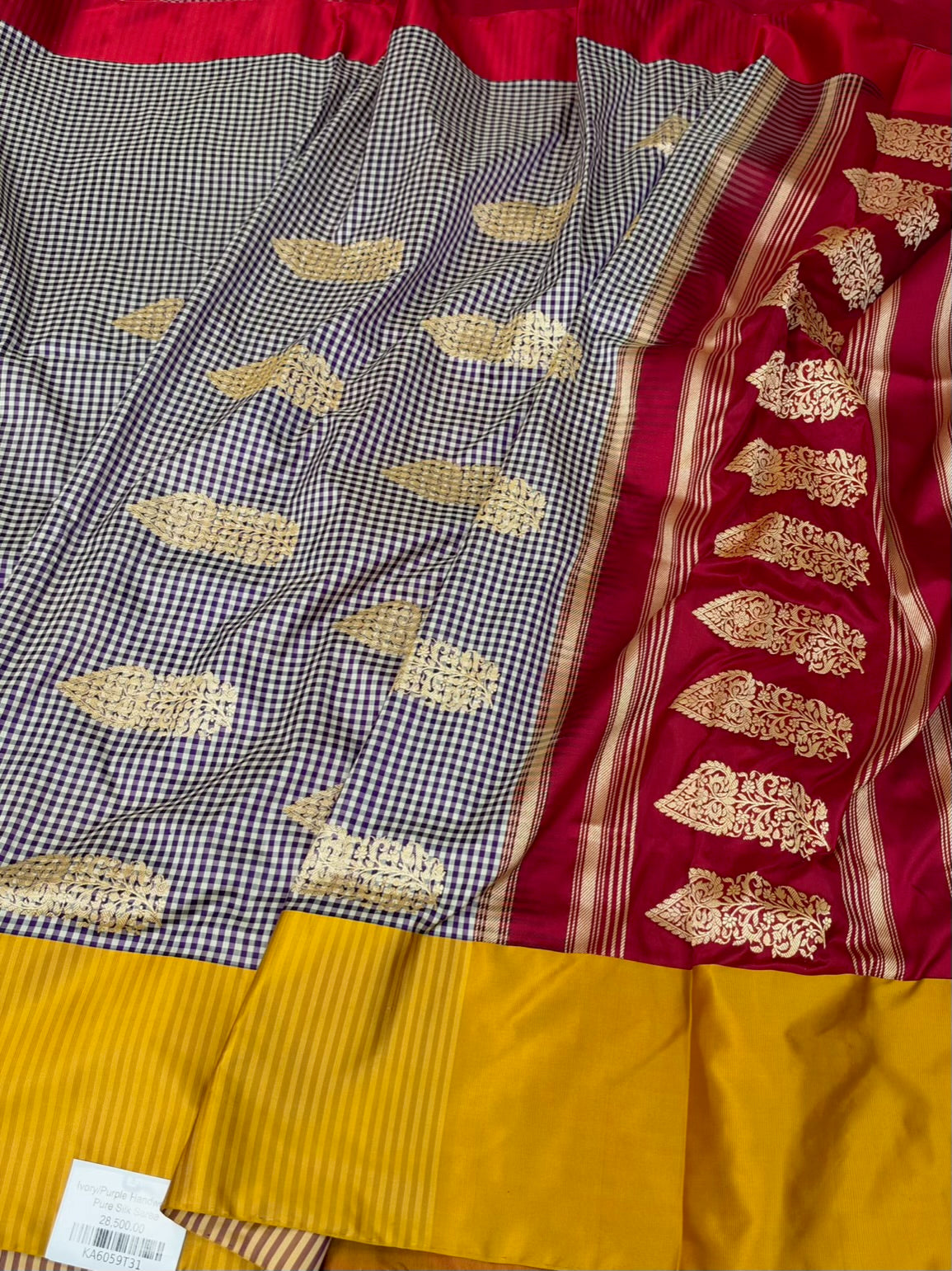 Purple Handwoven Banarasi Pure Katan Silk Saree