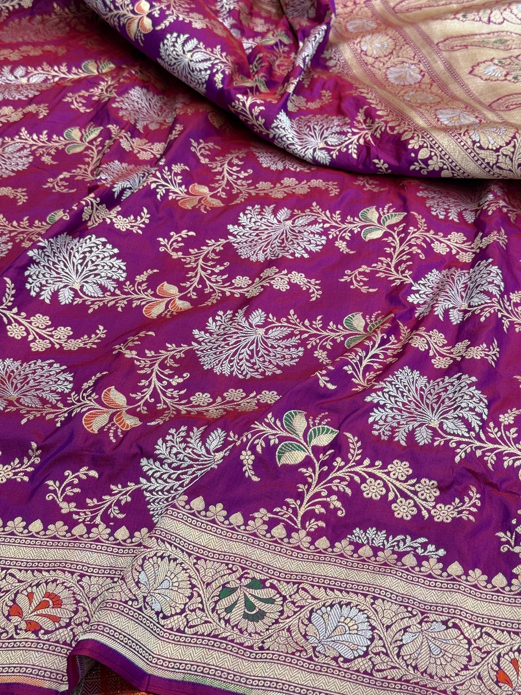 Banarasi Minakari Pure Katan Silk Saree