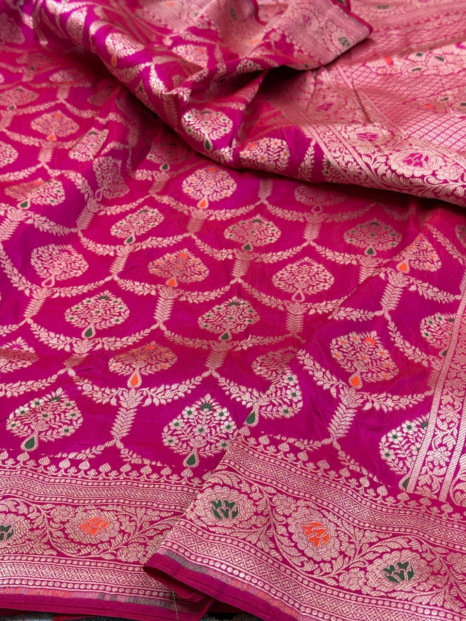 Banarasi Minakari Pure Katan Silk Saree