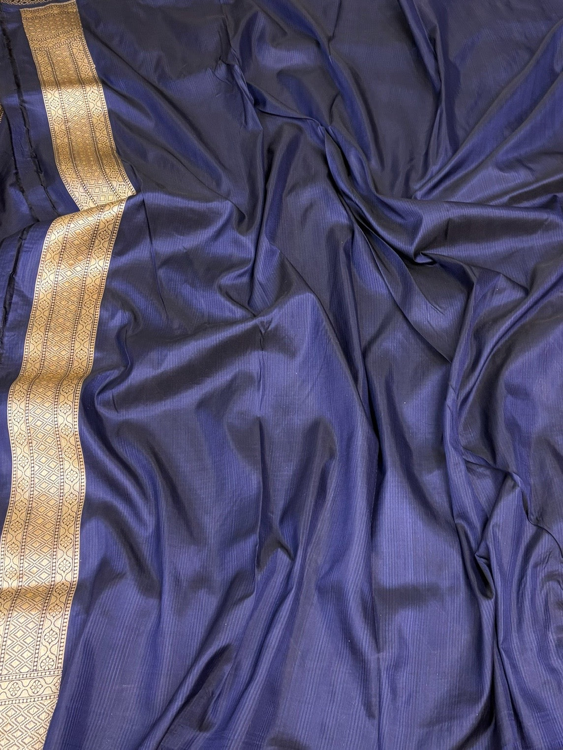 Navy Blue Rangkaat Banarasi Pure Katan Silk Saree
