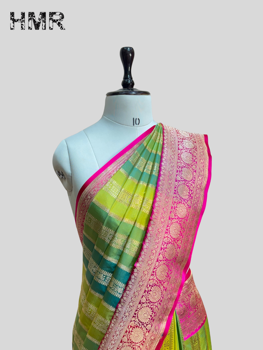 Multicolour Banarasi Pure Katan Silk Saree