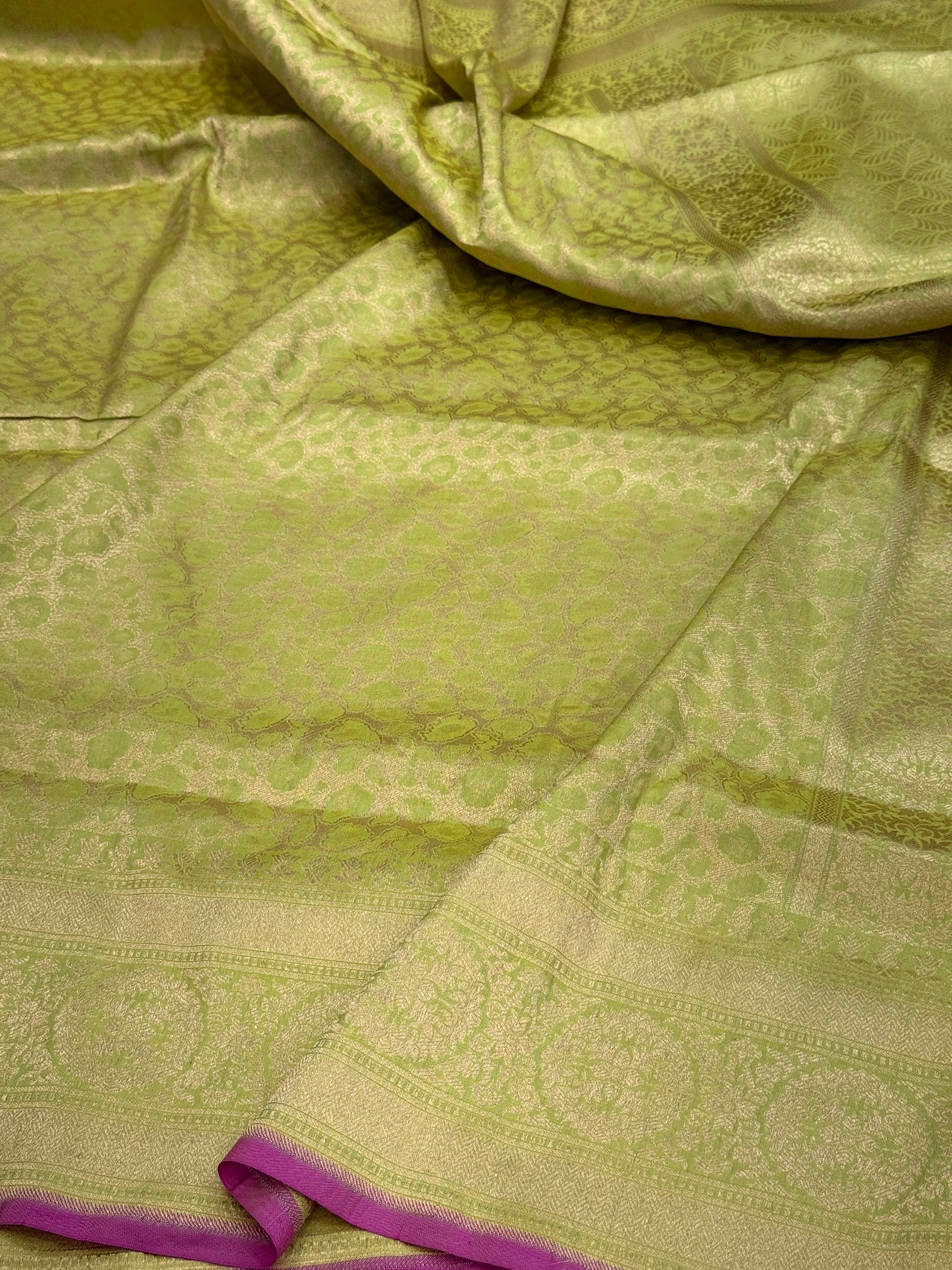 Banarasi Pure Silk Brocade Saree | 100% Pure Katan Silk with Minakari Work