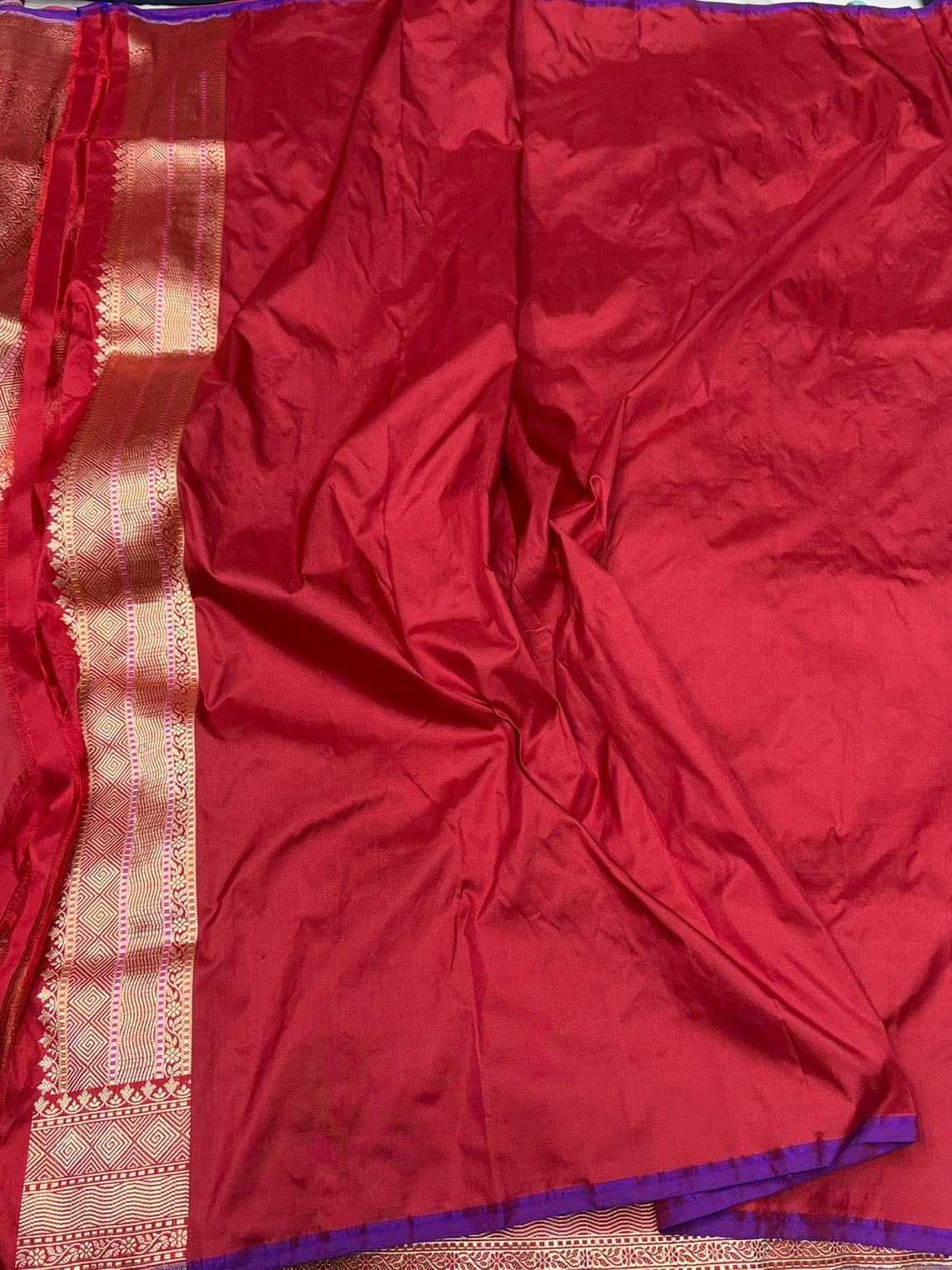 Red Handwoven Pure Silk Banarasi Saree