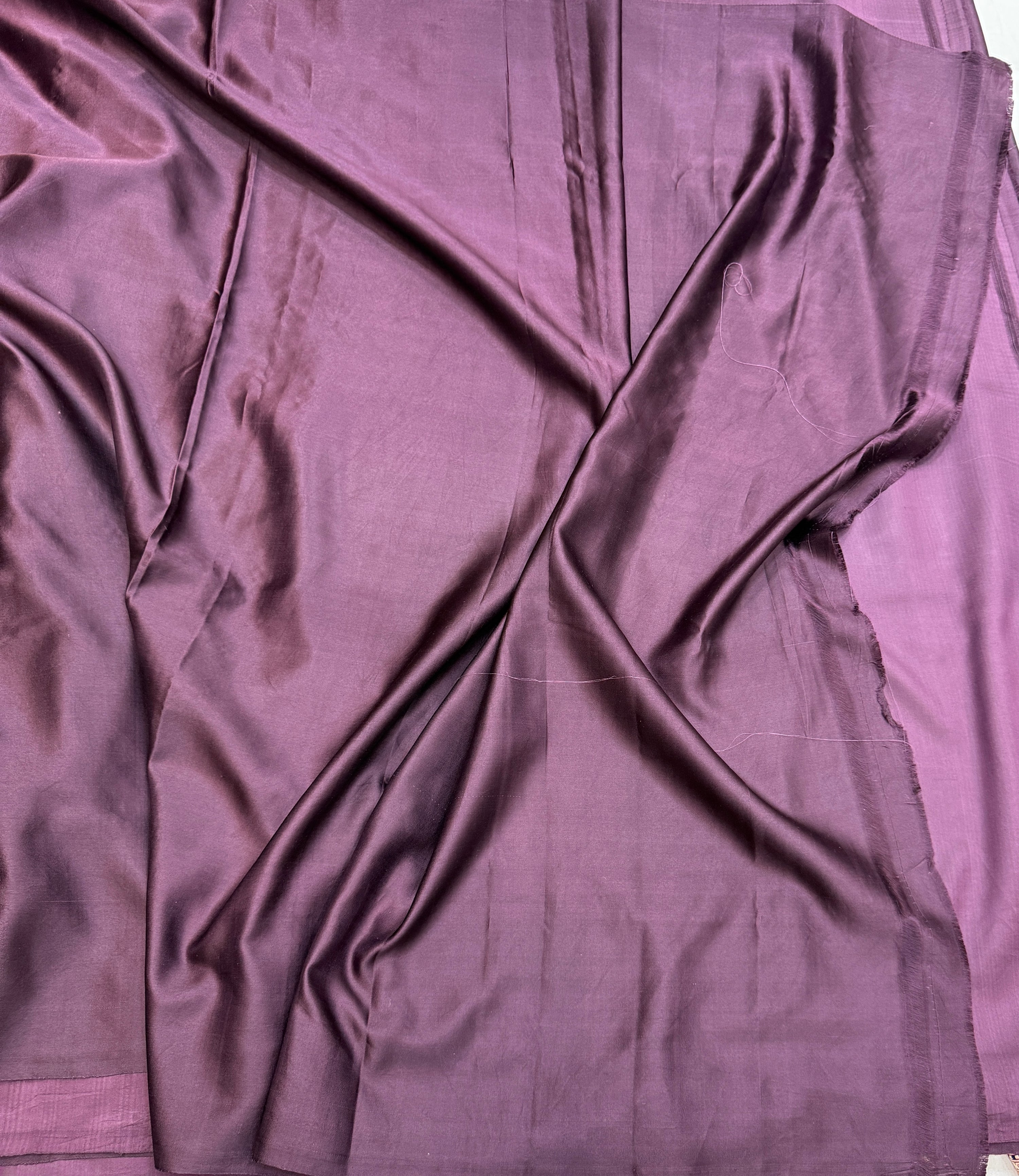 Wine Handwoven Pure Mashru Banarasi Satin Silk Saree