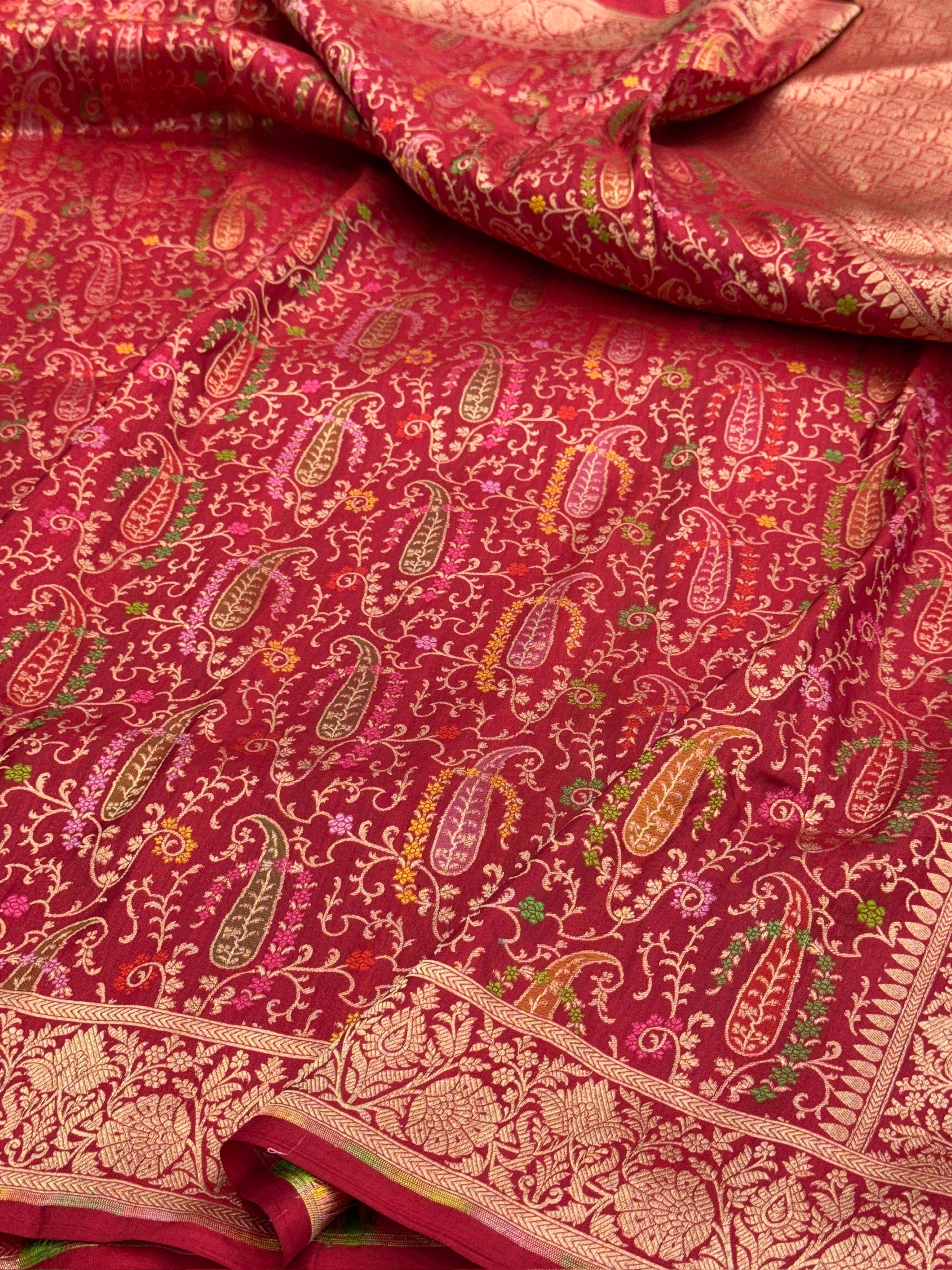 Banarasi Tilfi Minakari Pure Katan Silk Saree
