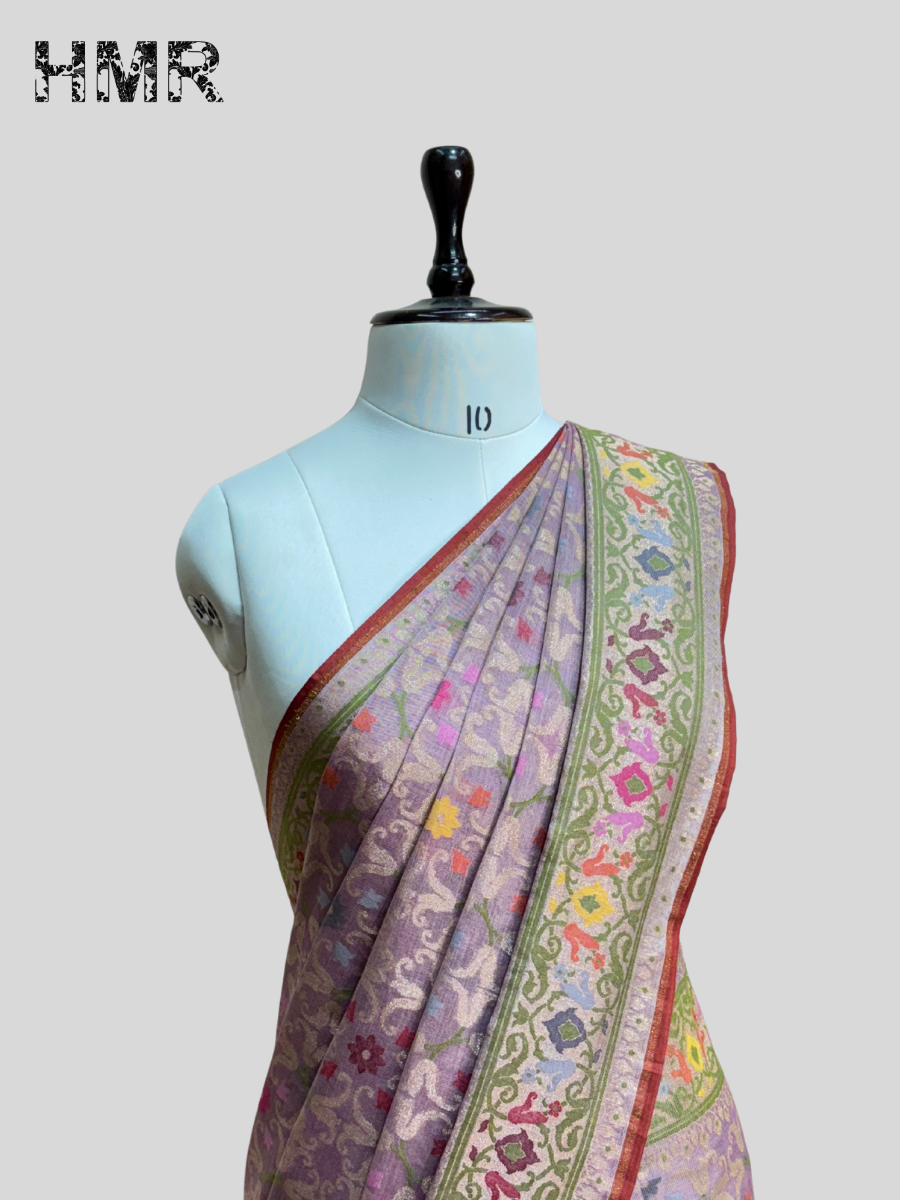 Banarasi Pure Muslin Cotton Jamdani Saree