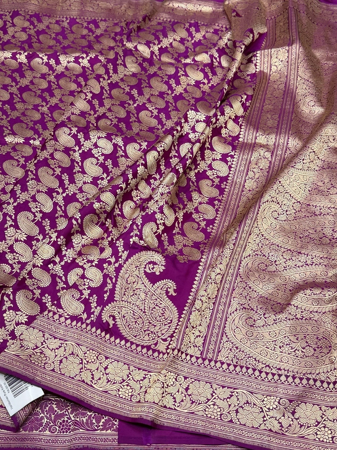 Magenta Pink Handwoven Pure Banarasi Silk Saree