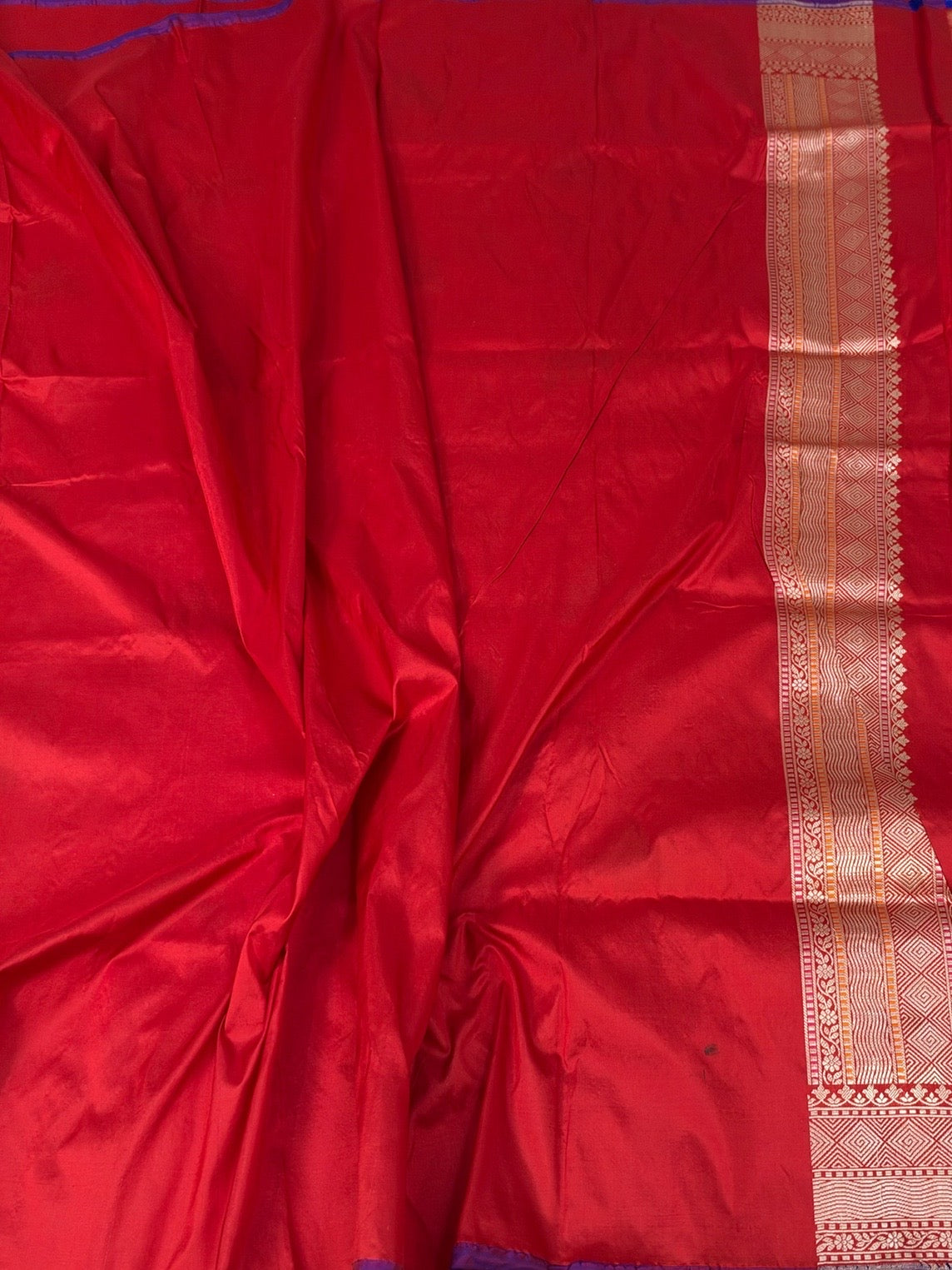 Red Handwoven Pure Banarasi Silk Saree | Pure Katan Silk