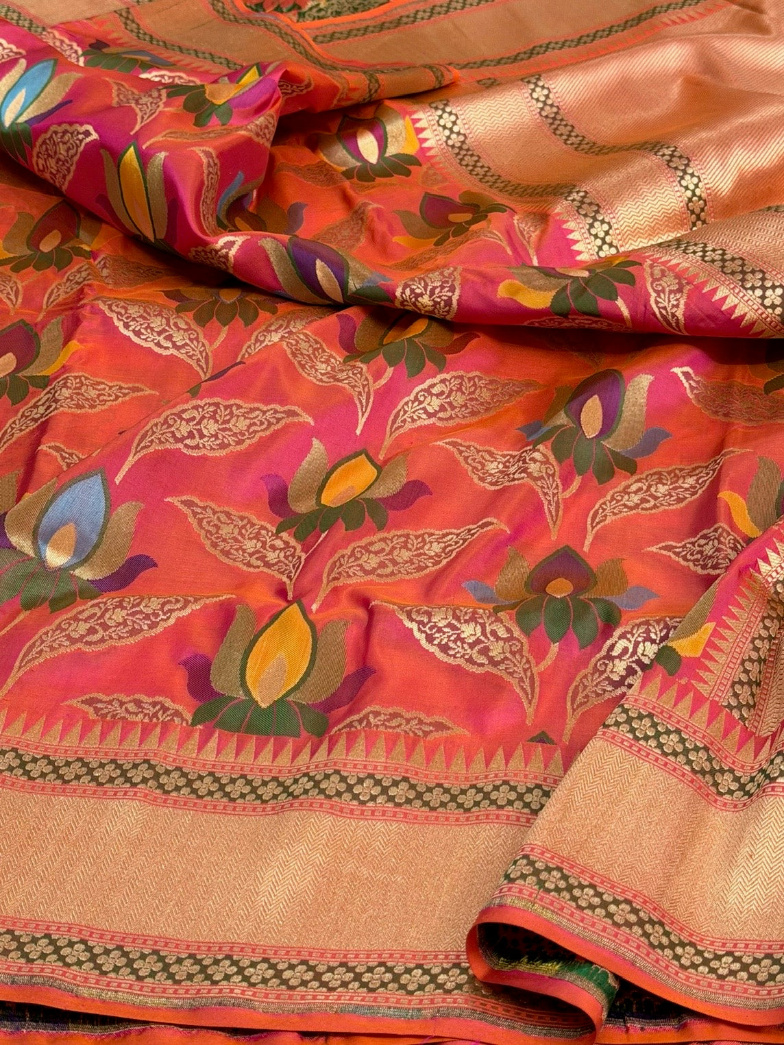 Banarasi Tilfi Minakari Pure Katan Silk Saree