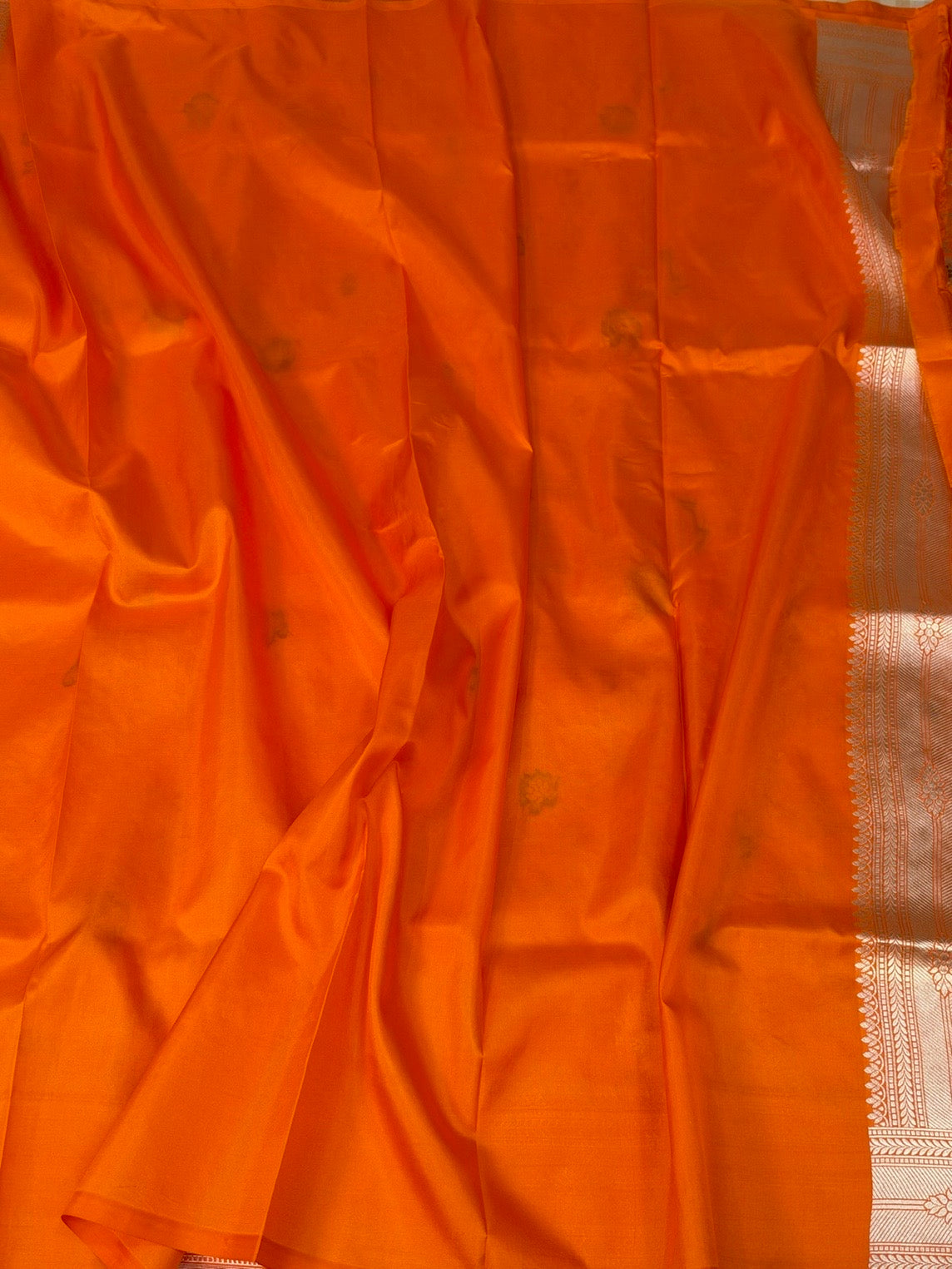 Orange Minakari Banarasi Pure Katan Silk Saree