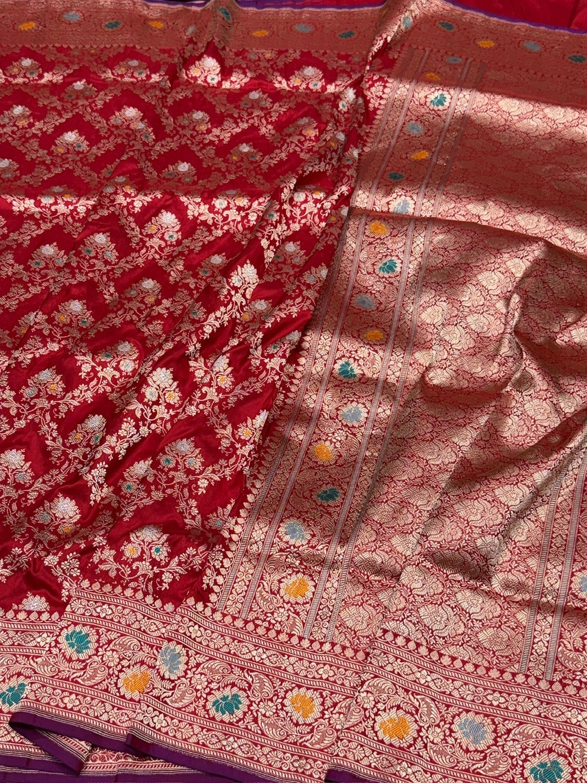 Red Handwoven Pure Banarasi Silk Saree