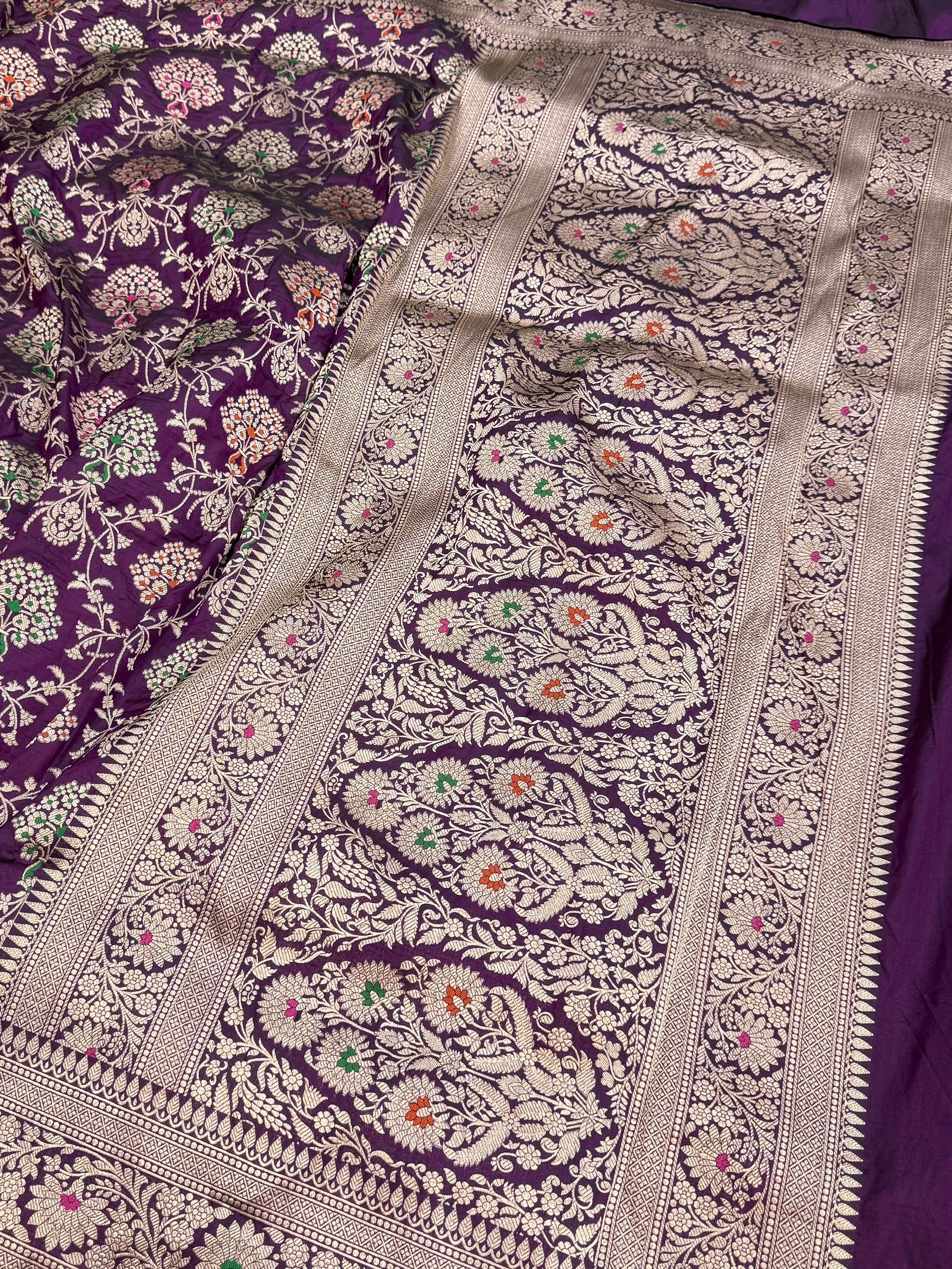 Banarasi Minakari Pure Katan Silk Saree