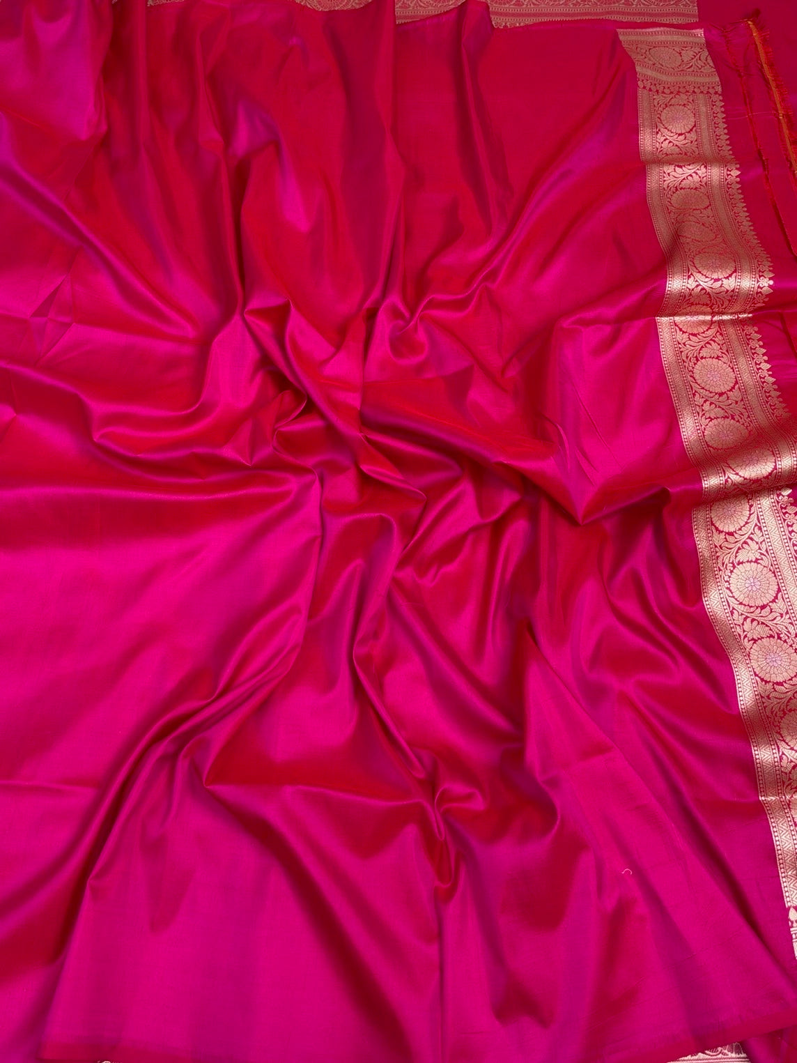 Rani Pink Banarasi Sona Rupa Pure Katan Silk Saree