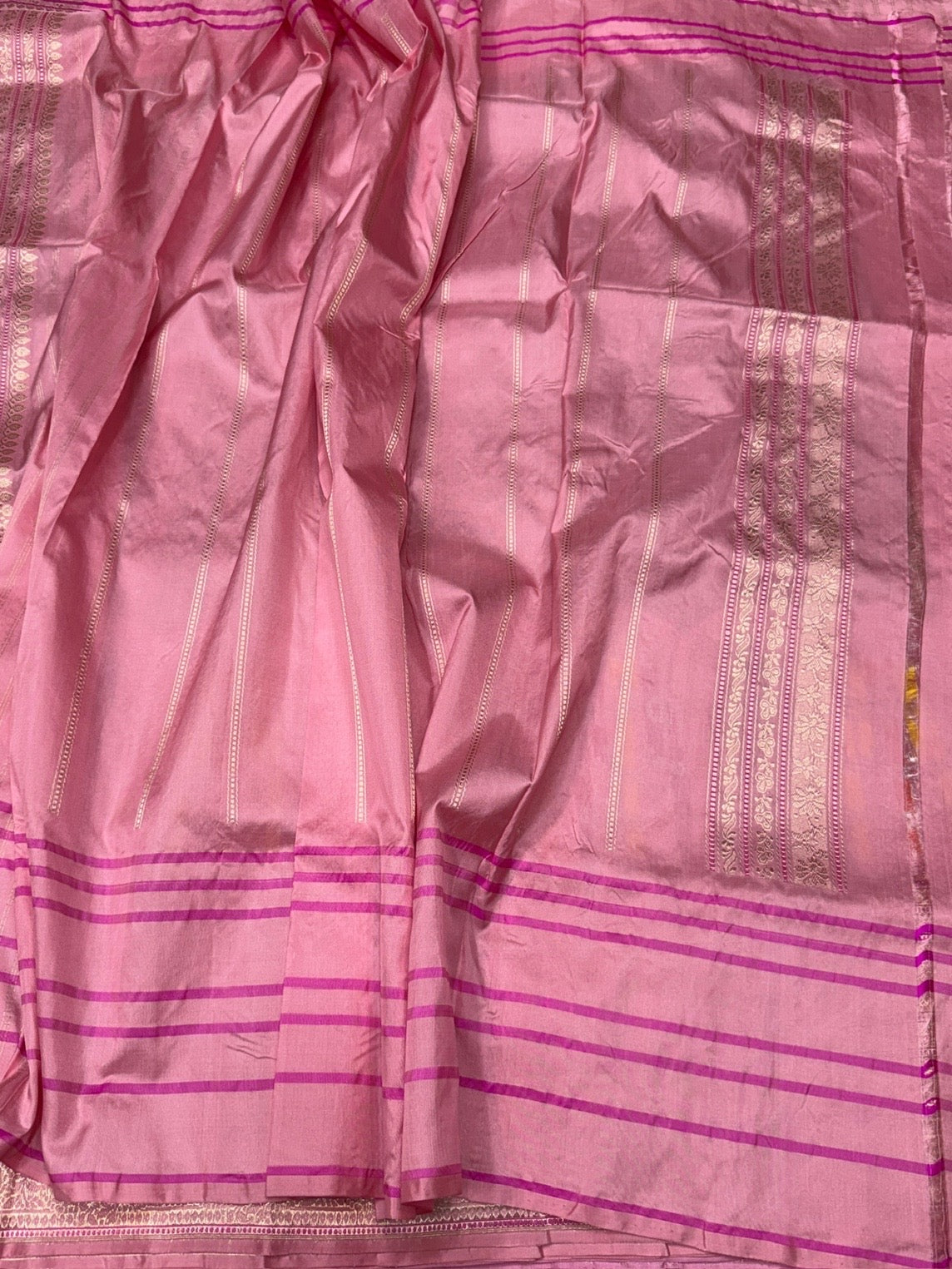 Gajiri Pink Handwoven Pure Banarasi Silk Saree