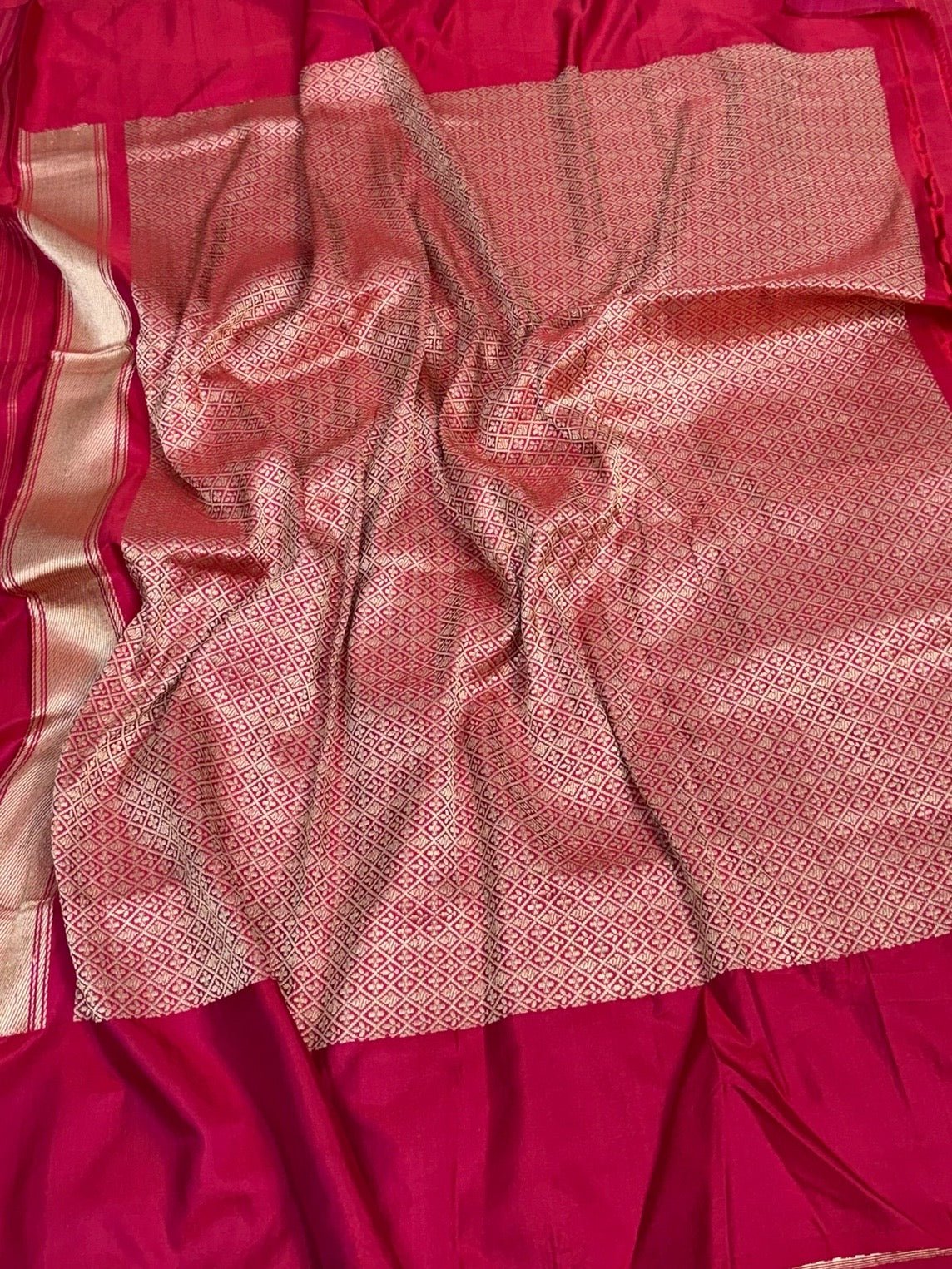 Rani Red Handwoven Pure Banarasi Silk Saree