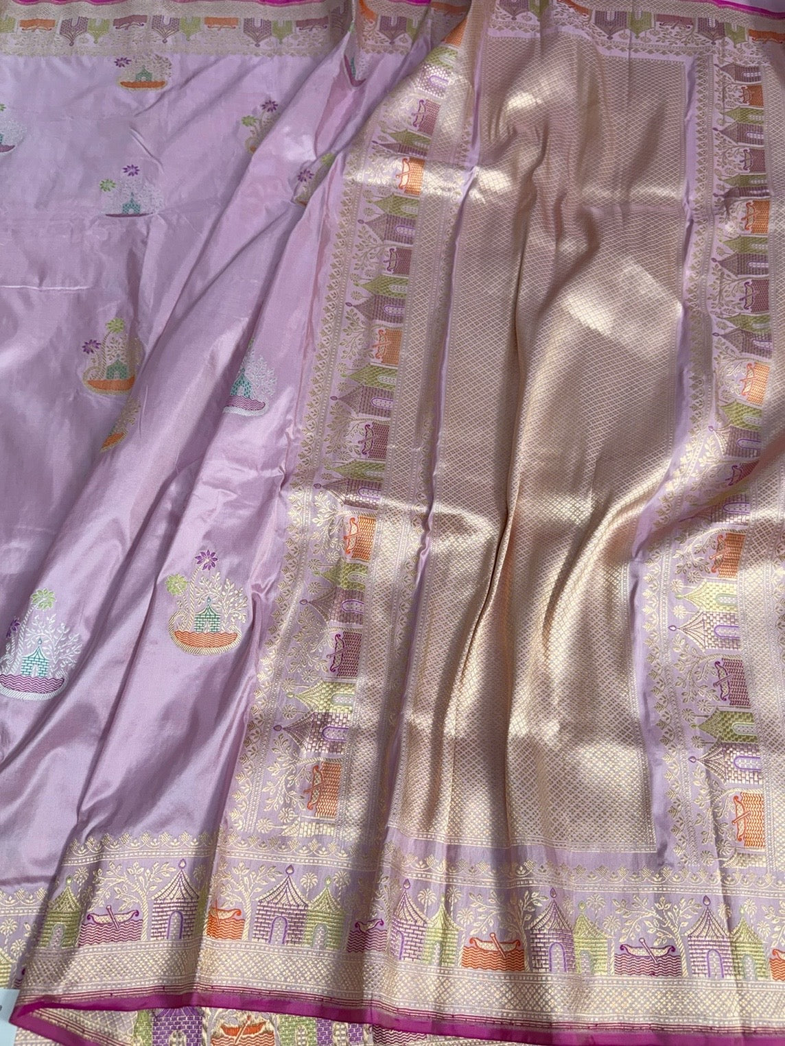 Mauve Handwoven Banarasi Pure Silk Saree