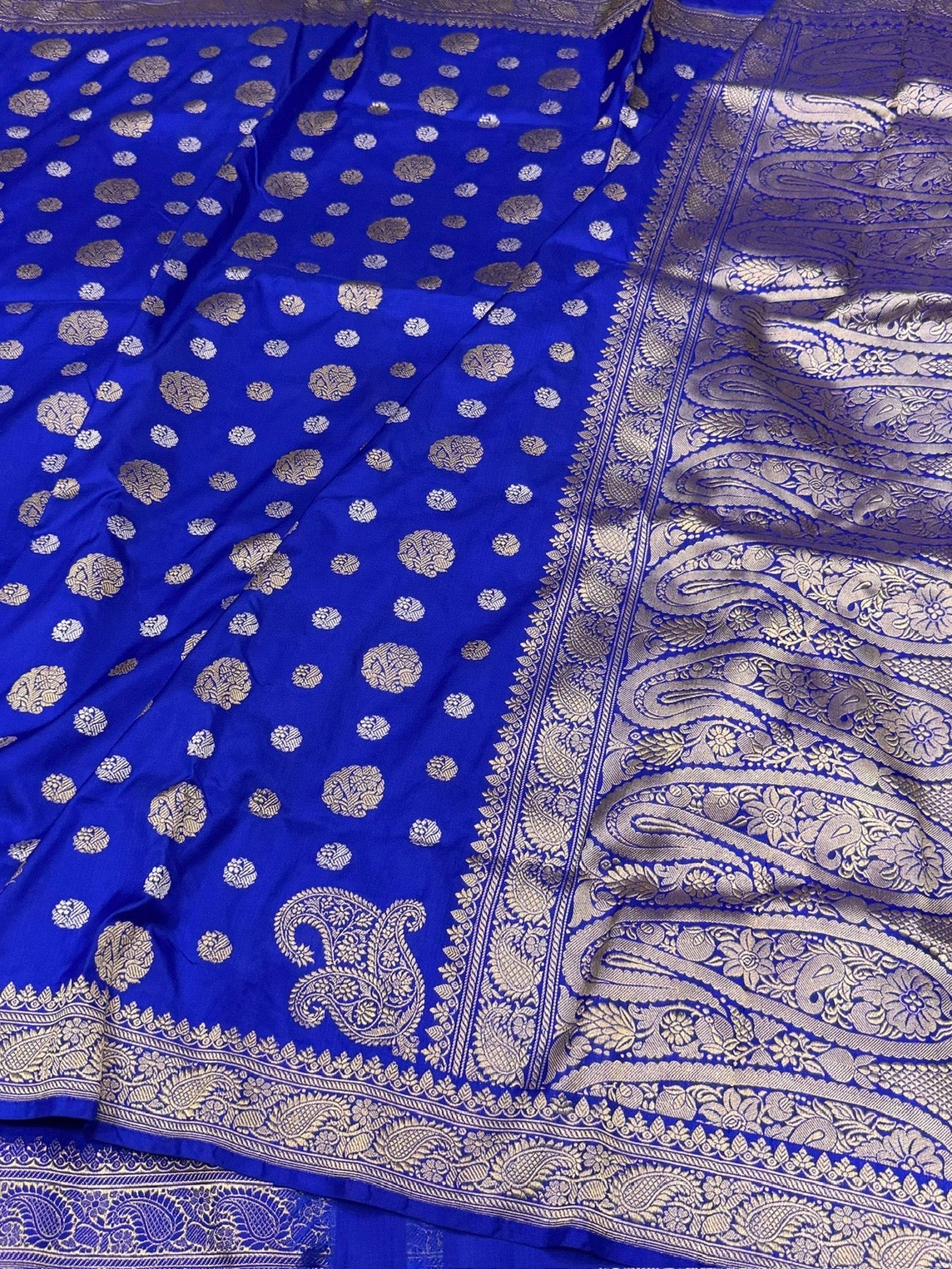 Royal Blue Handwoven Pure Banarasi Silk Saree