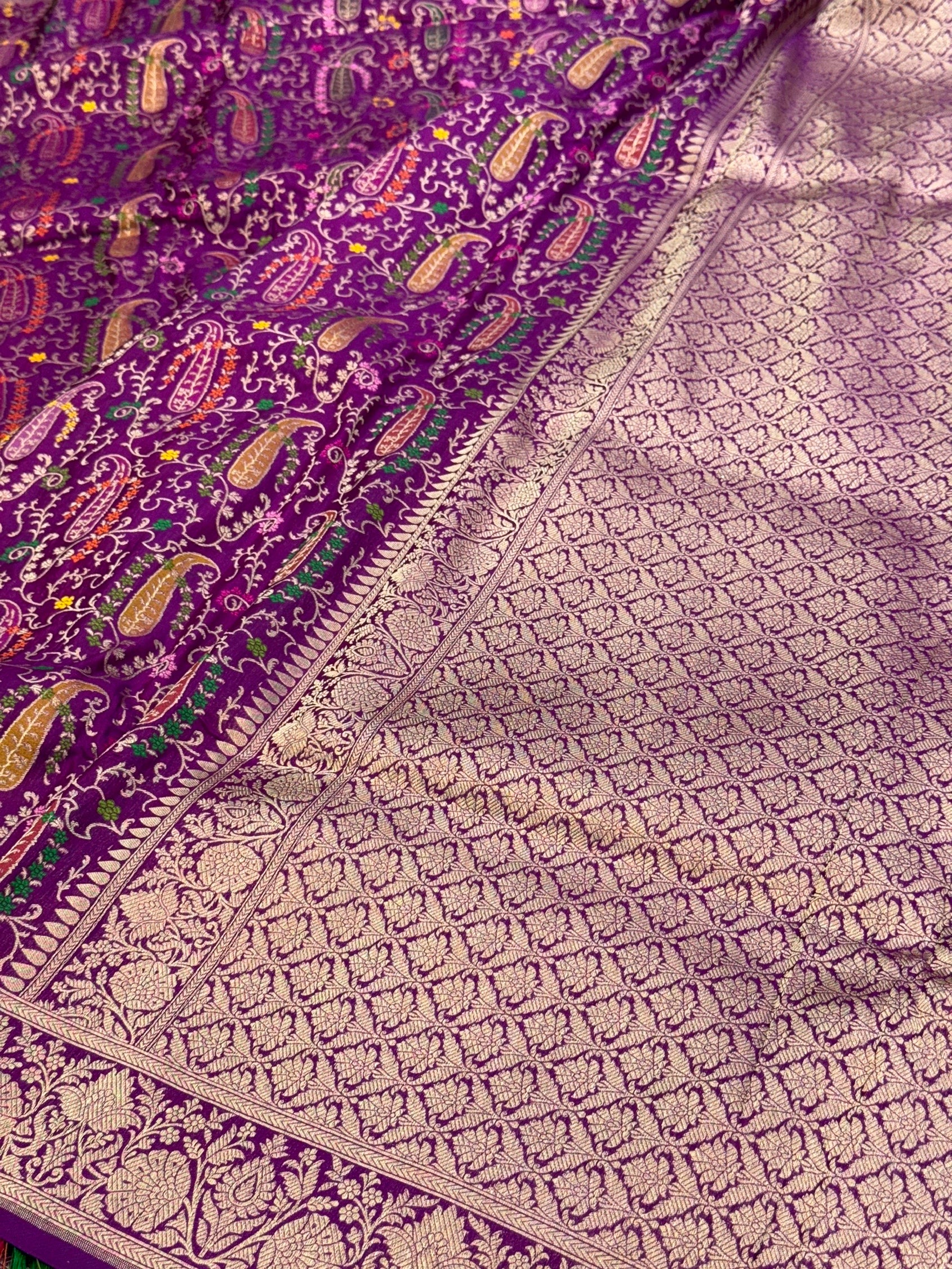 Banarasi Tilfi Minakari Pure Katan Silk Saree
