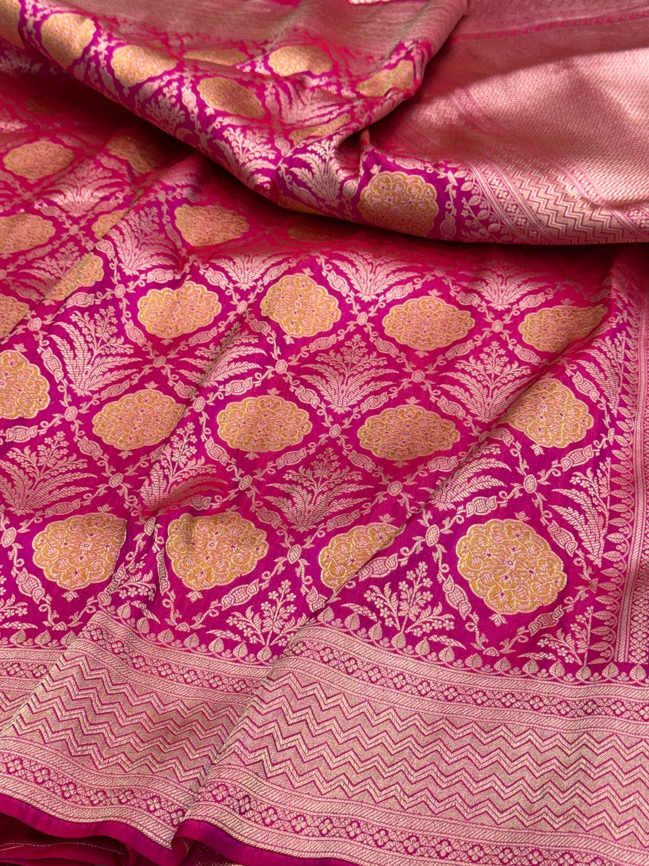 Banarasi Minakari Pure Katan Silk Brocade Saree
