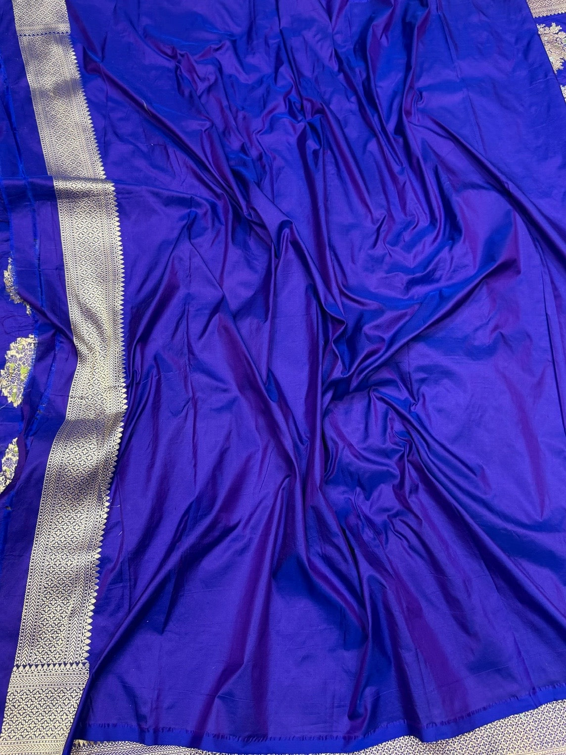 Purple Minakari Pure Katan Silk Saree