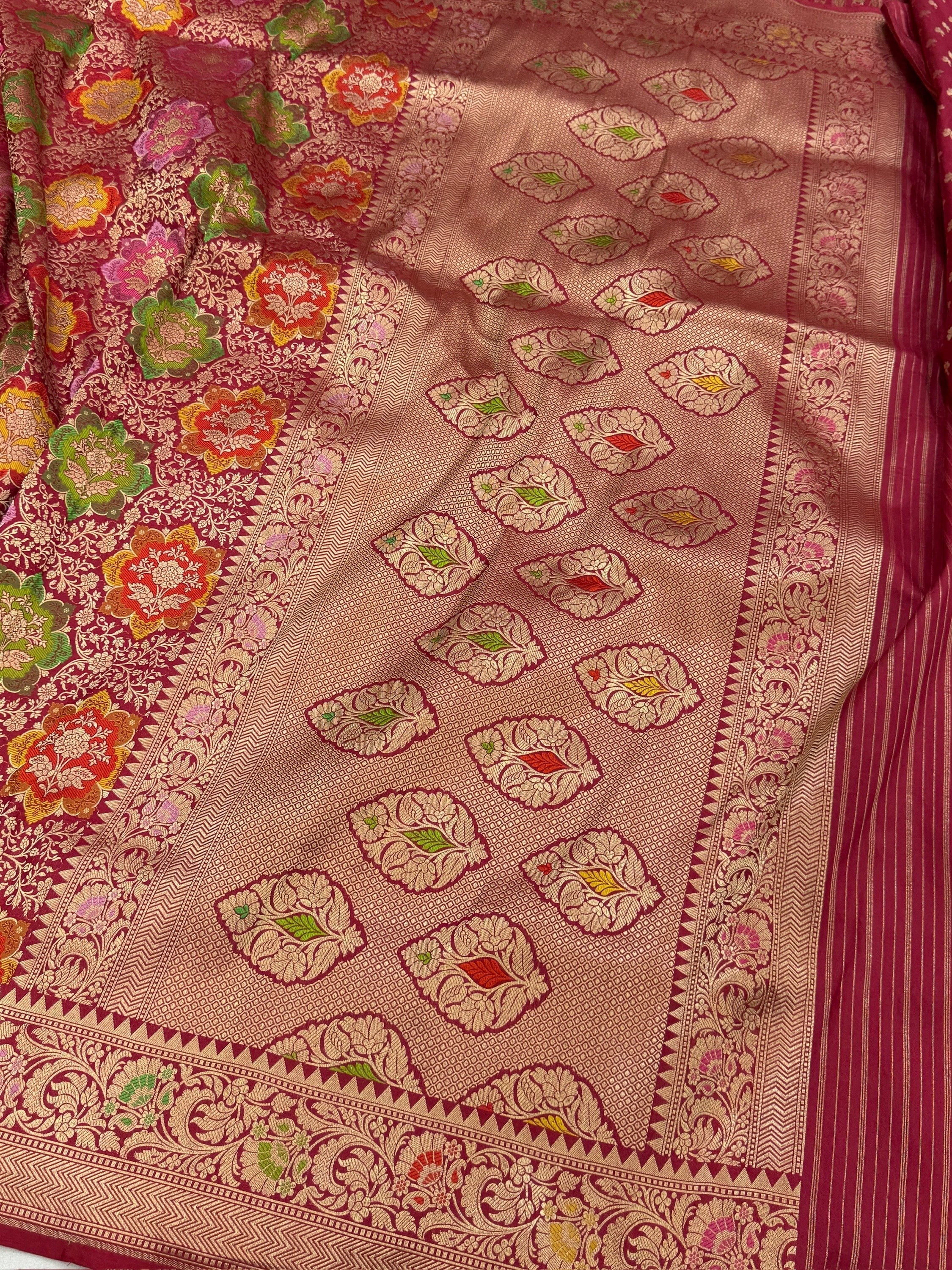 Banarasi Tilfi Minakari Pure Katan Silk Saree